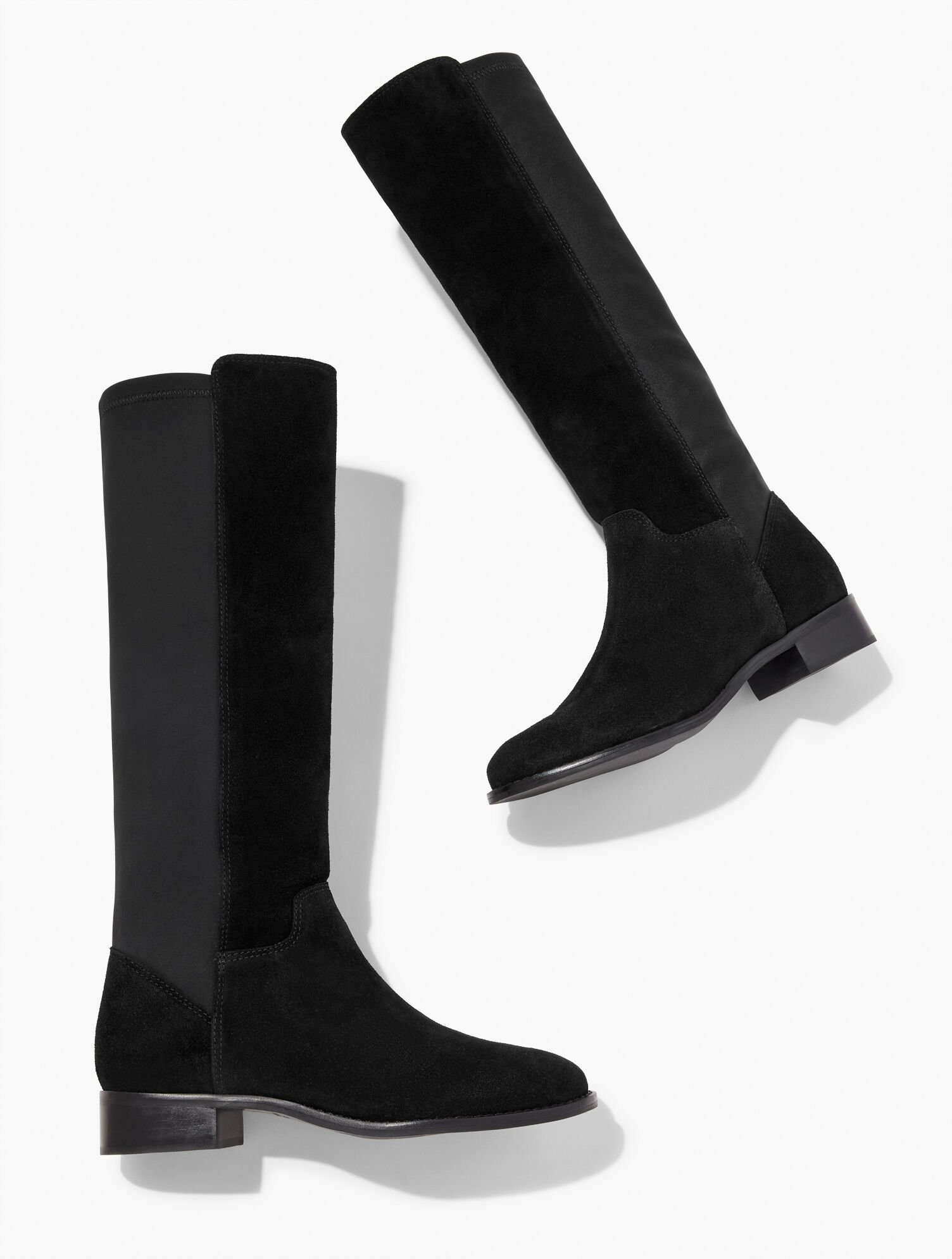 Tish Stretch Quilted Faux Suede Tall Boots