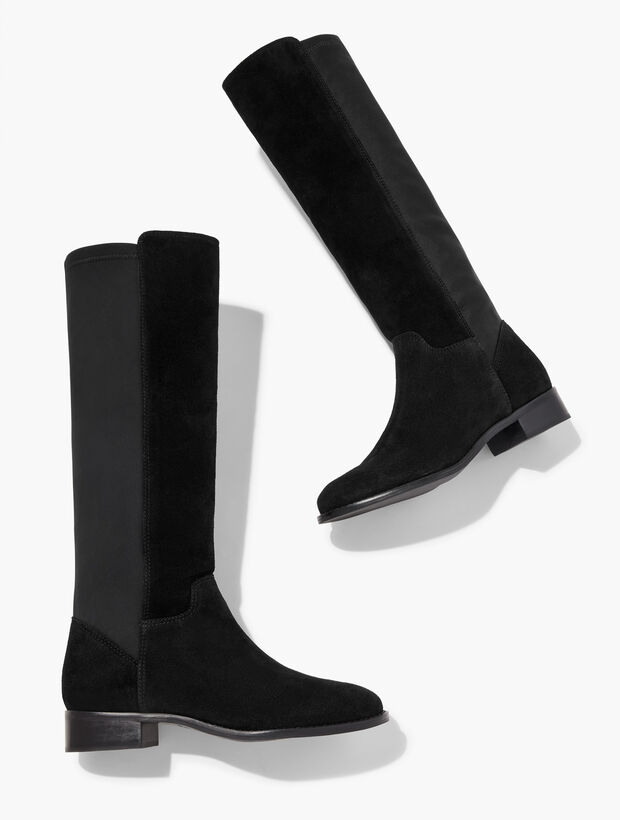 Tish Stretch Faux Suede Tall Boots