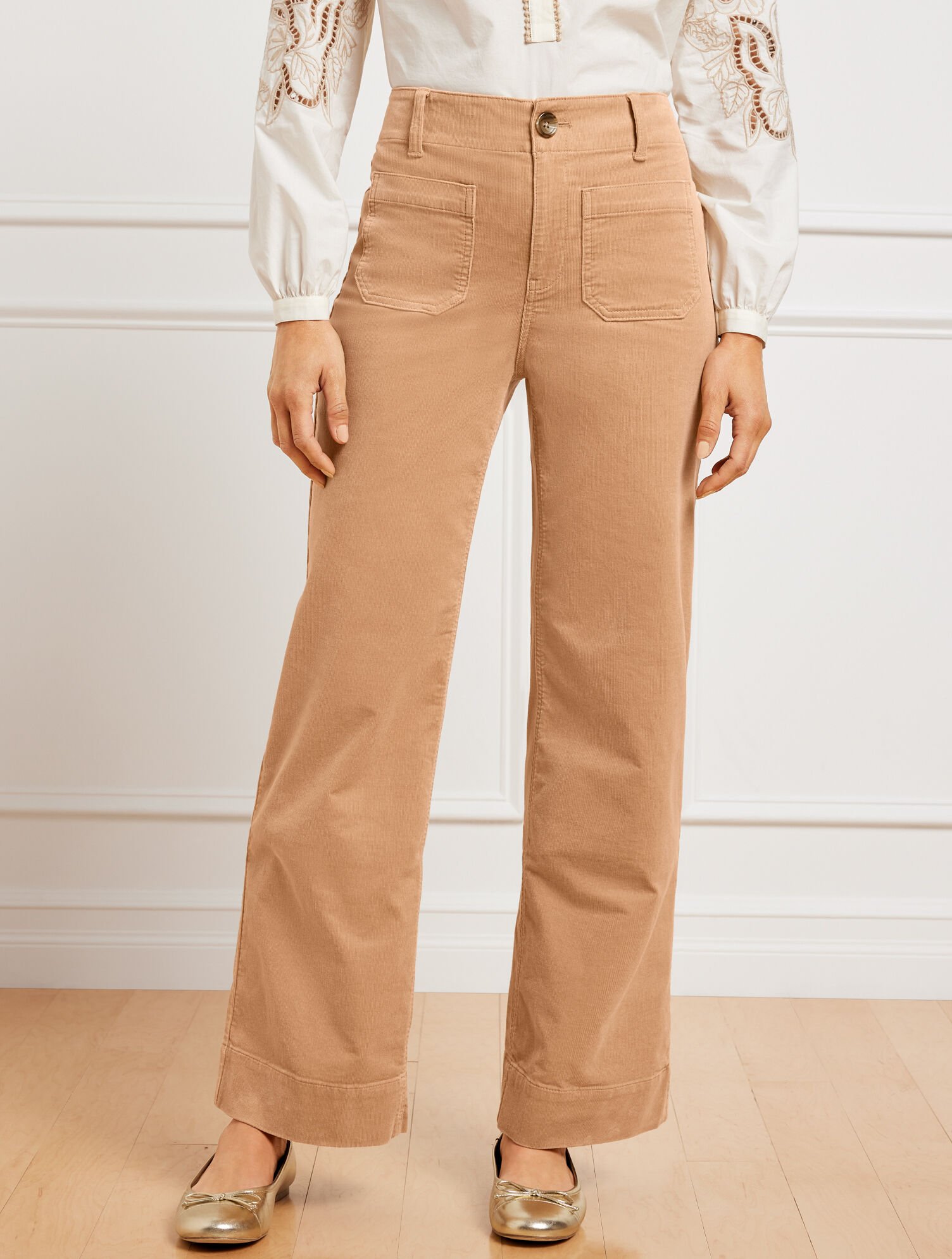 パンツ Echeveria Corduroy Torouthers OVY kaja Stretch Corduroy Wide Leg Pants | Talbots