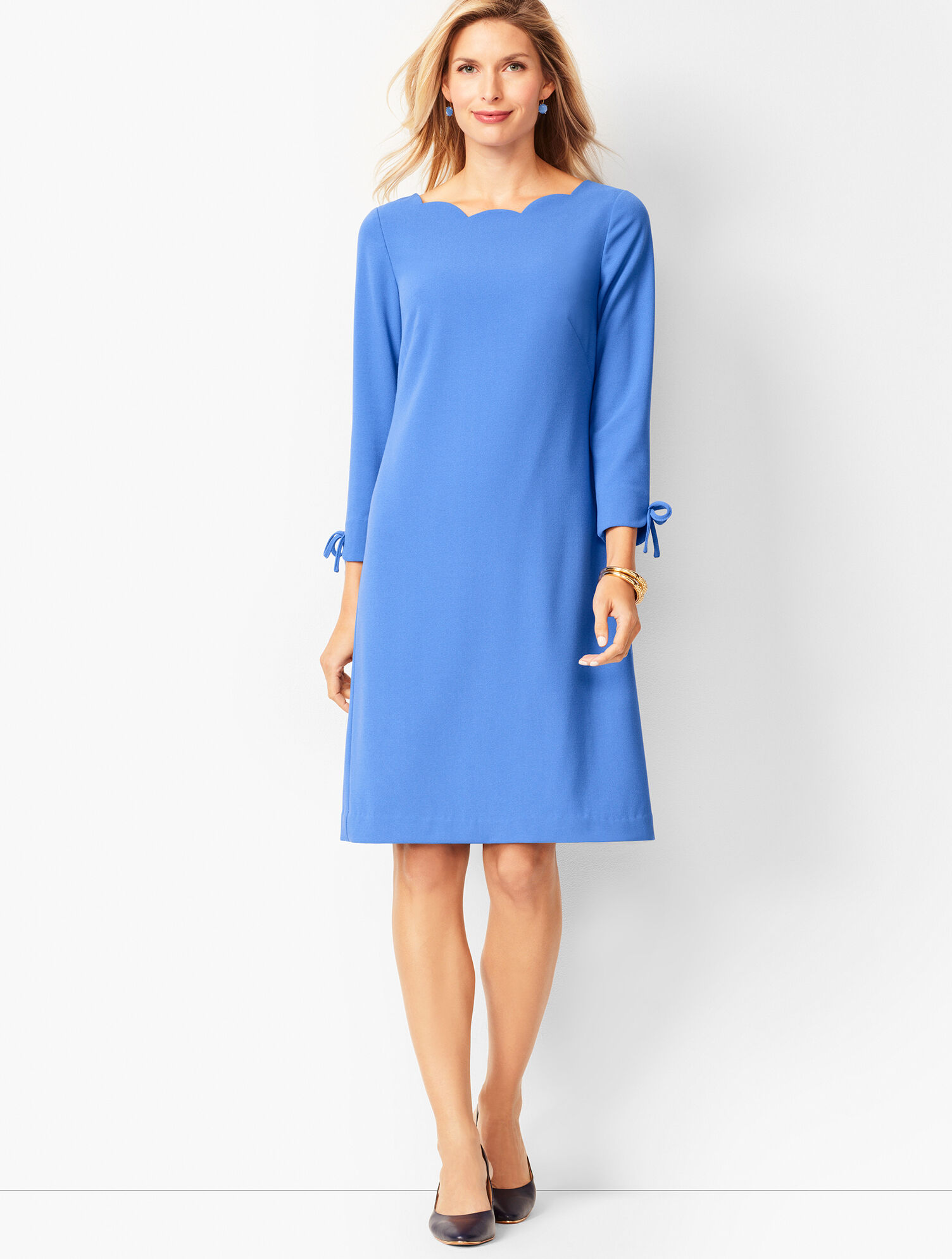 Crepe Shift Dress - Solid