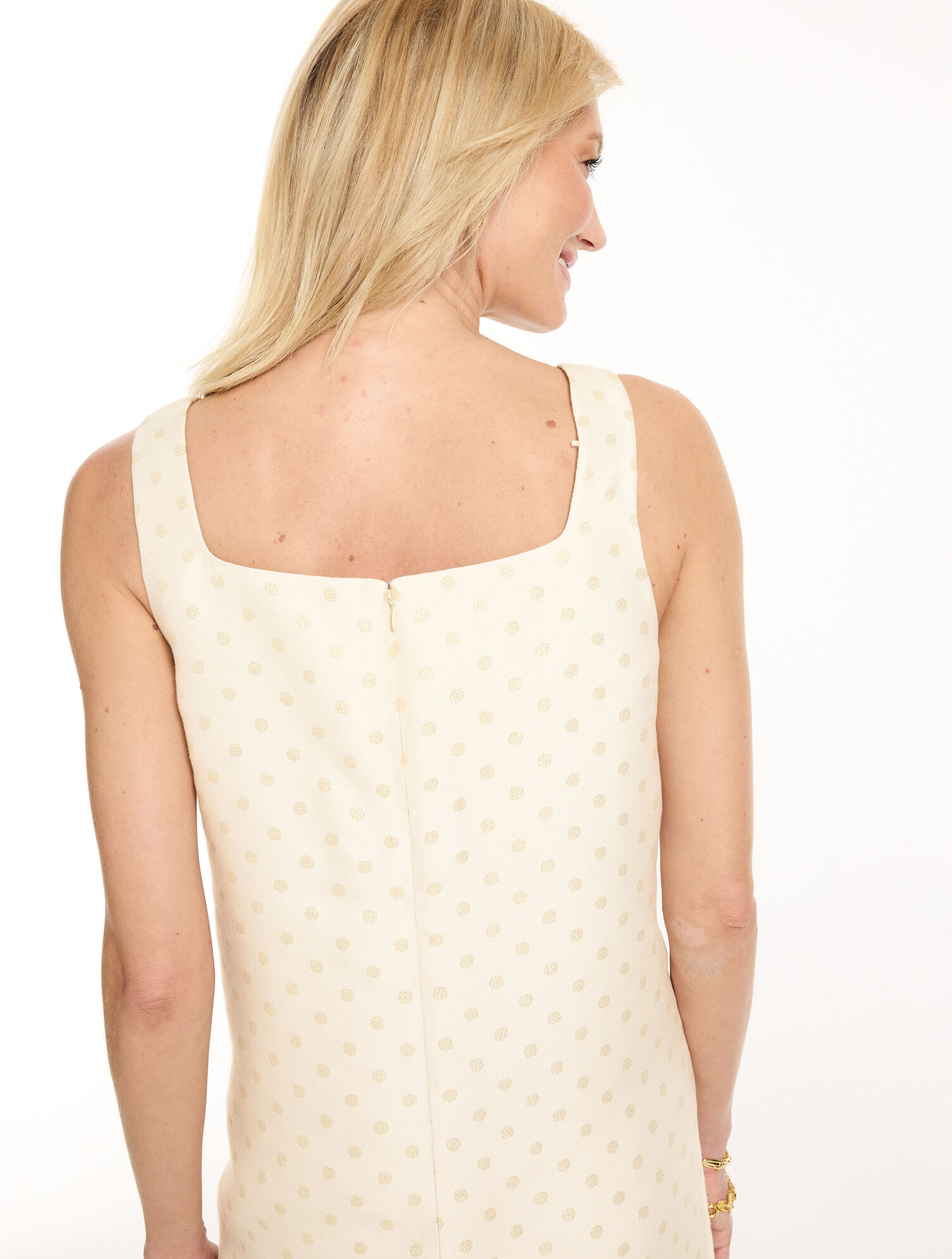 RSVP Jacquard Dot A-Line Dress - thumbnail 3