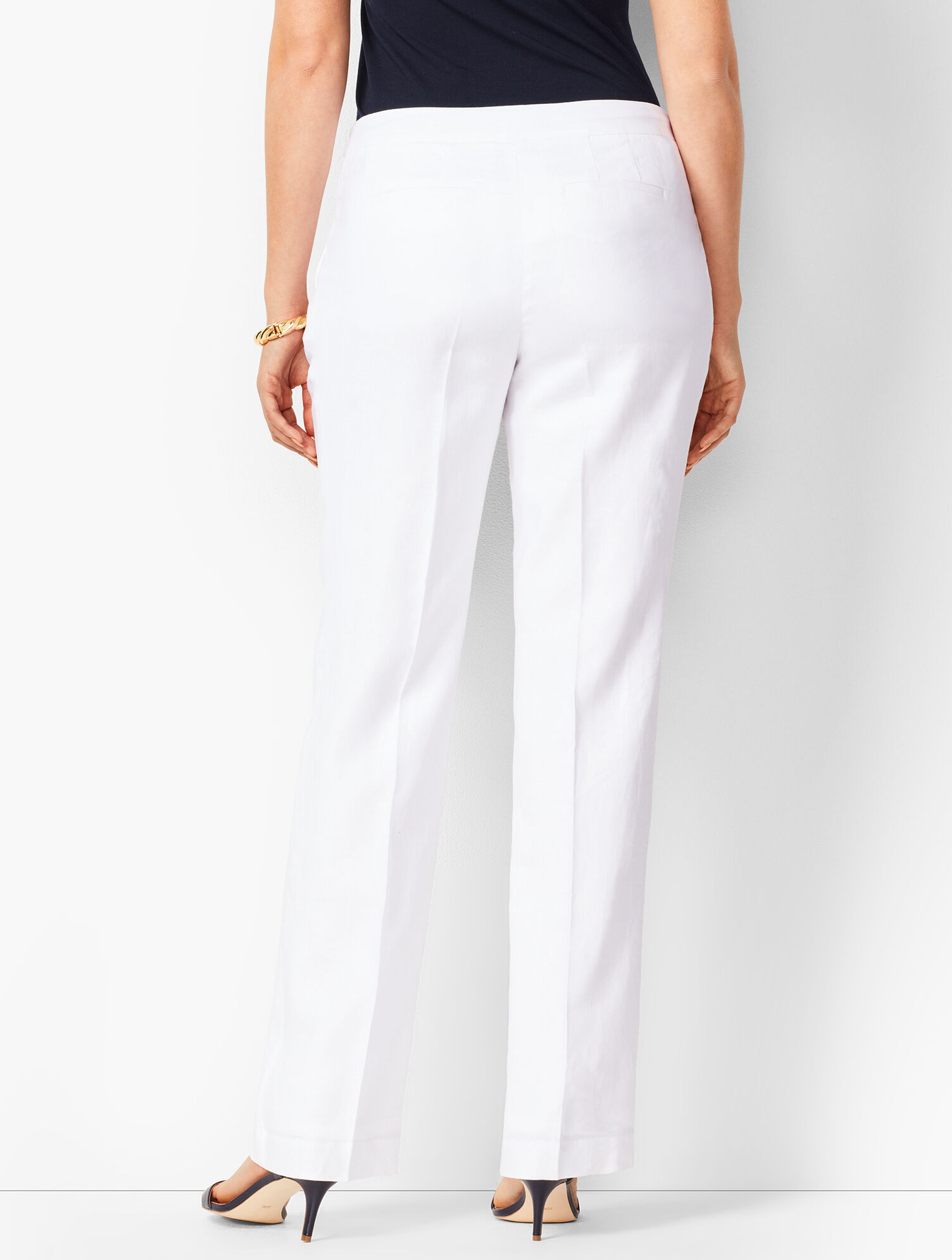 Talbots Windsor Linen Wide-Leg Pants - Curvy Fit - Lined