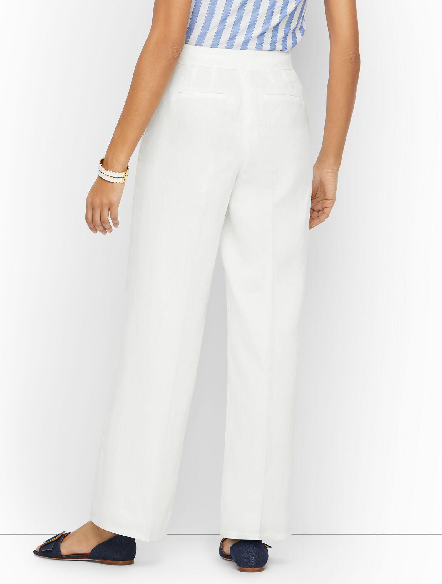 Wide Leg Linen Sailor Pants - Lined | Talbots