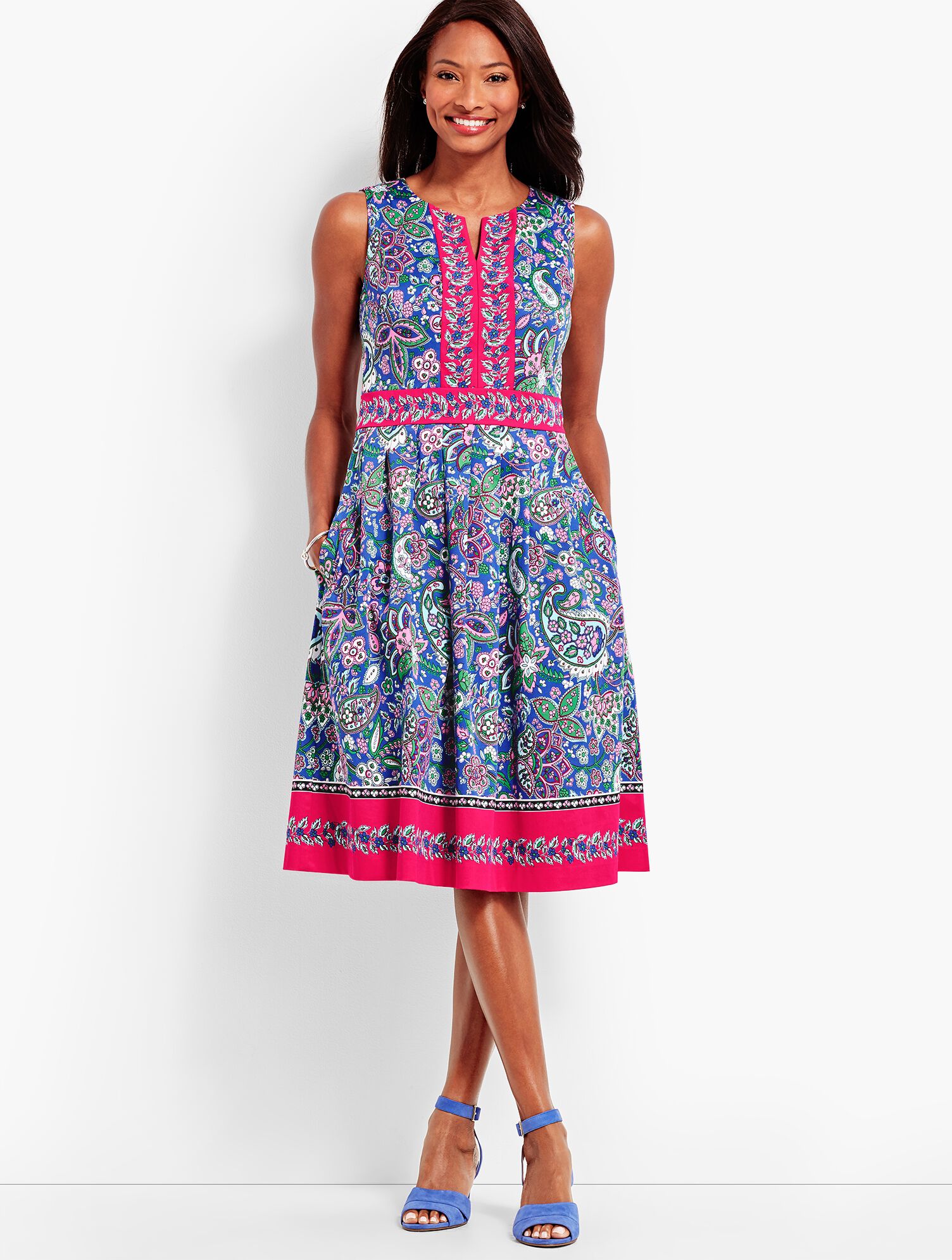 Paisley Fit &amp; Flare Dress