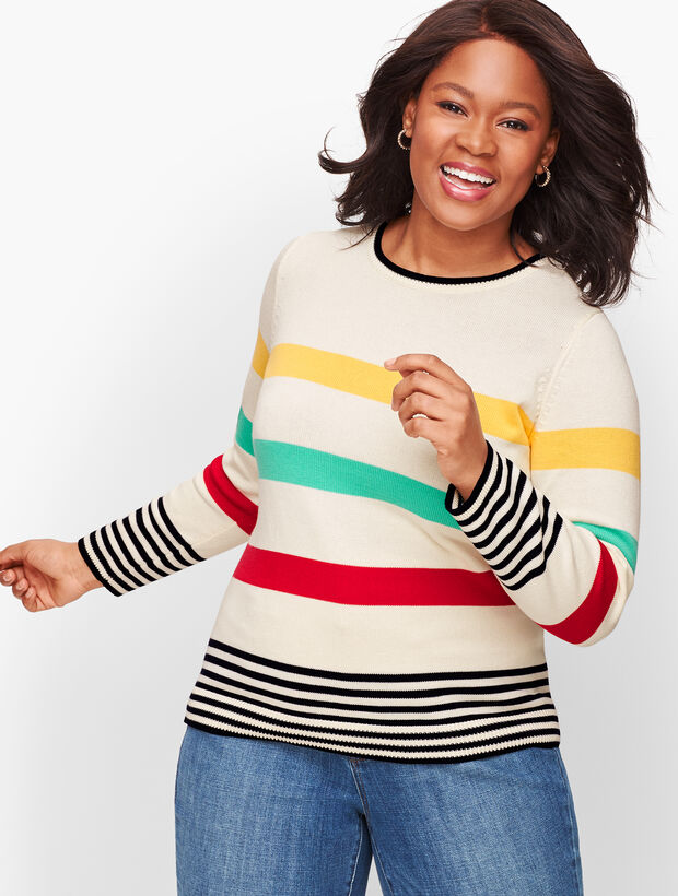 Pima Cotton Stripe Sweater