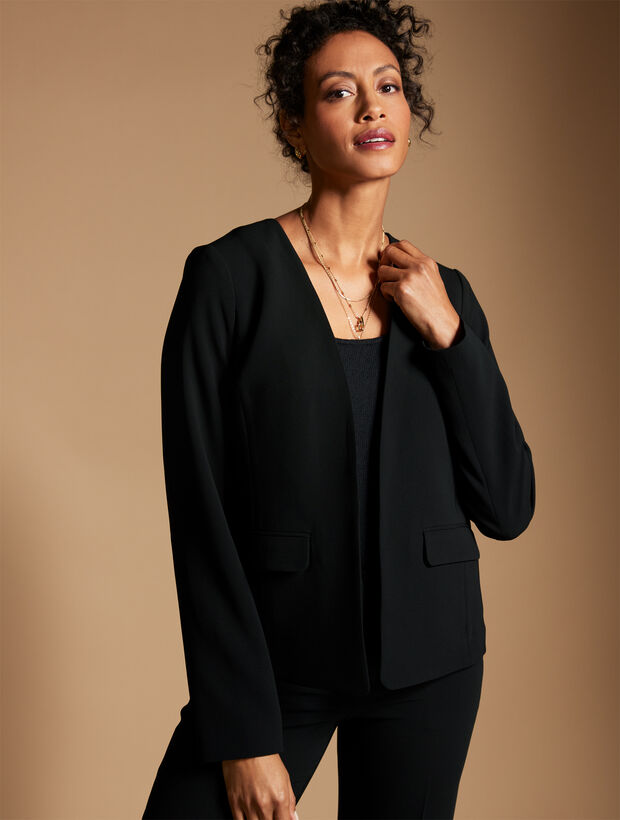 Easy Travel Open Front Jacket | Talbots