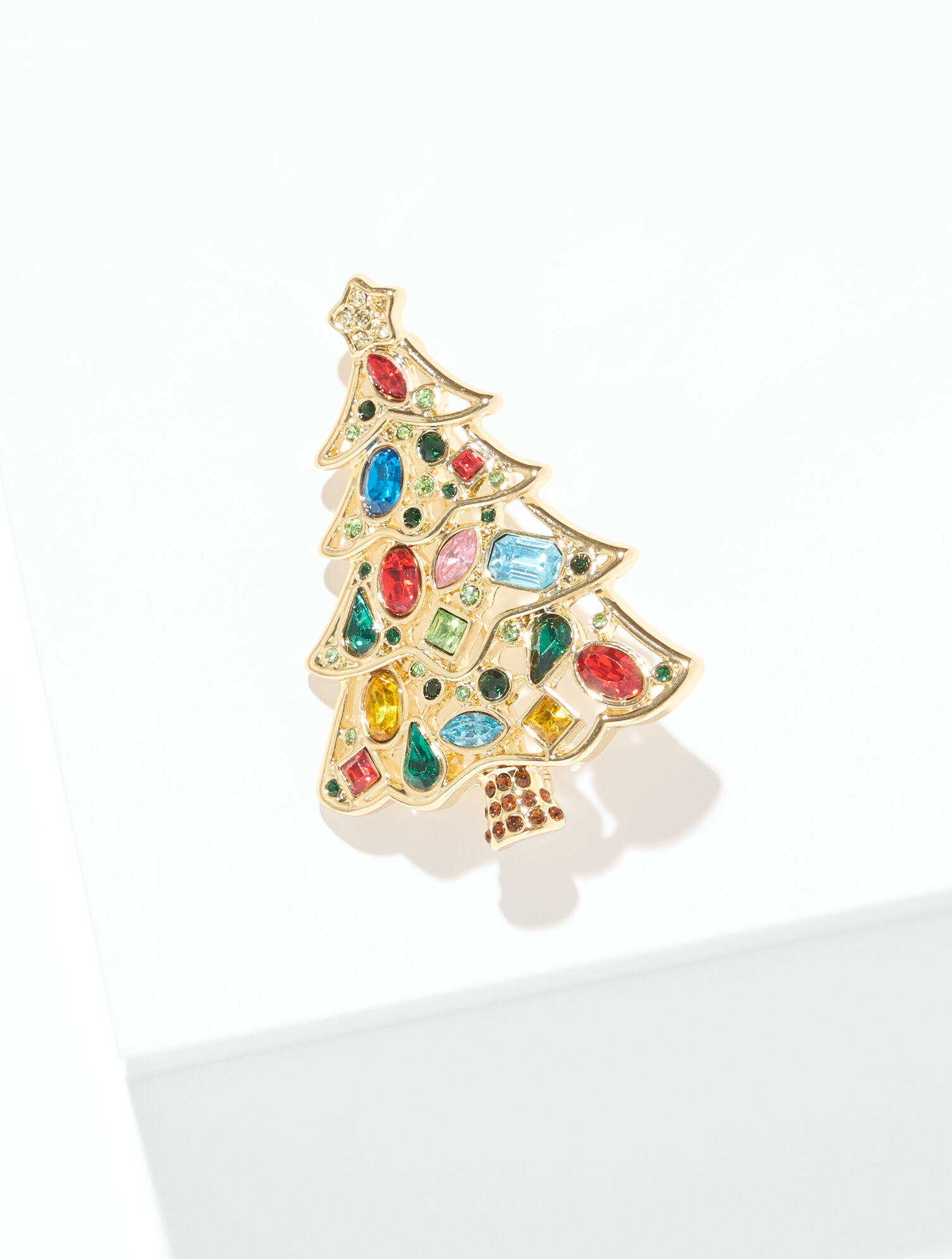 Crystal Tree Brooch