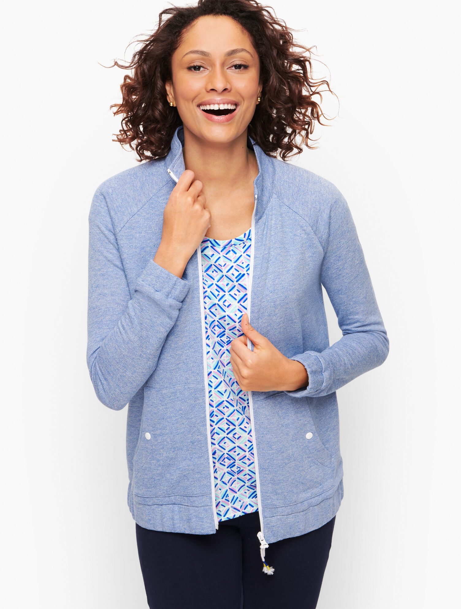 Heathered Slub Terry Jacket | Talbots