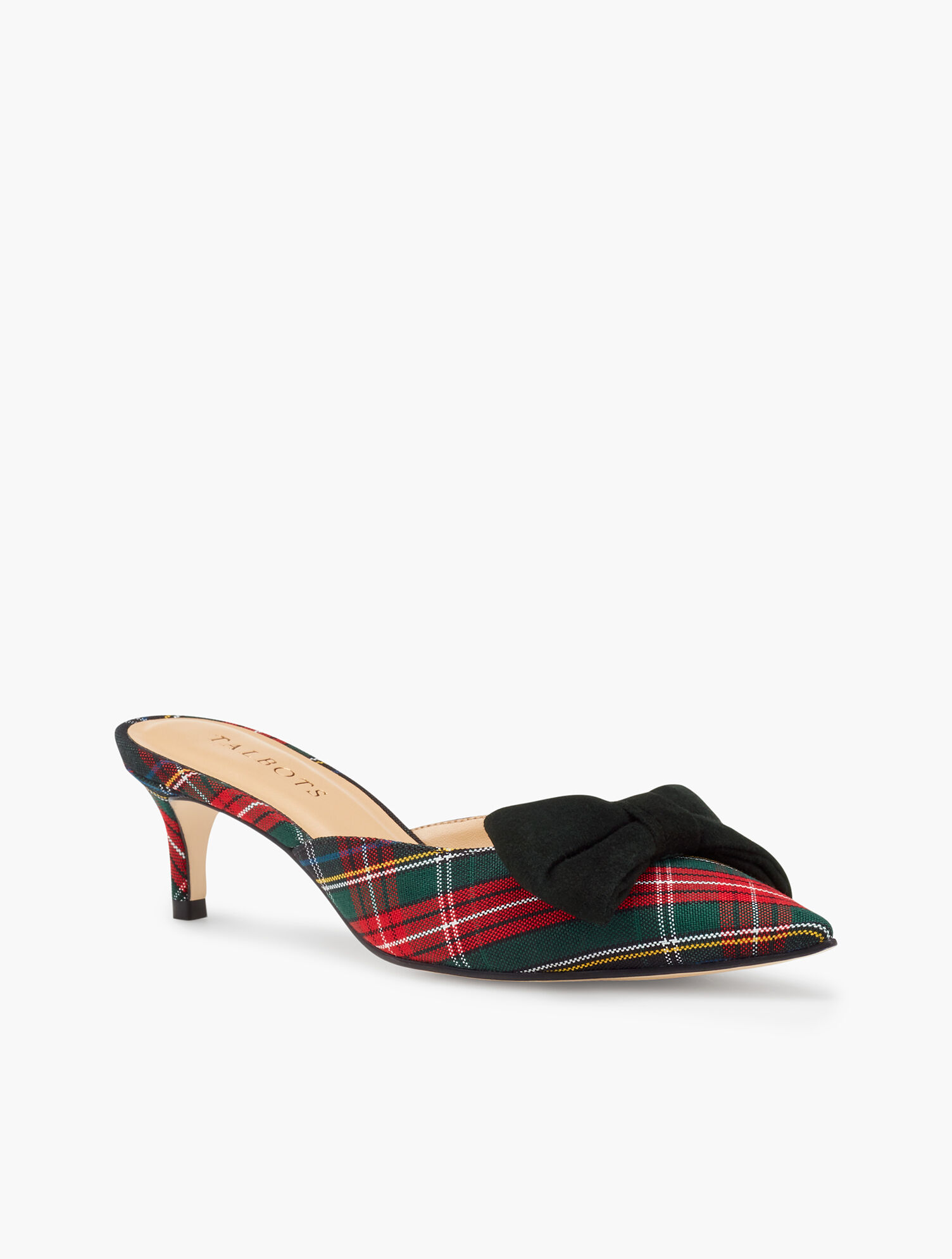 Erica Bow Mules - Plaid