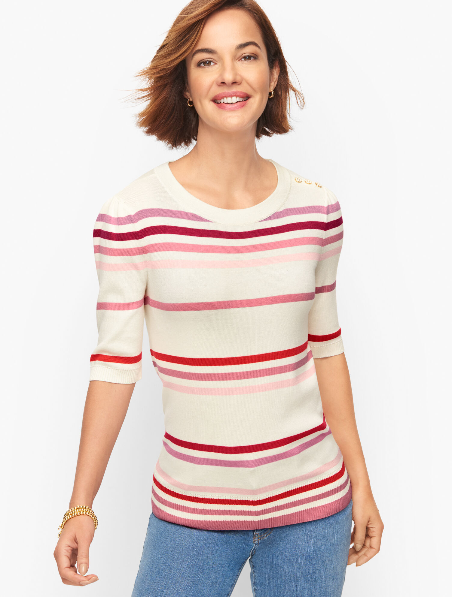 Elbow Sleeve Sweater - Stripe