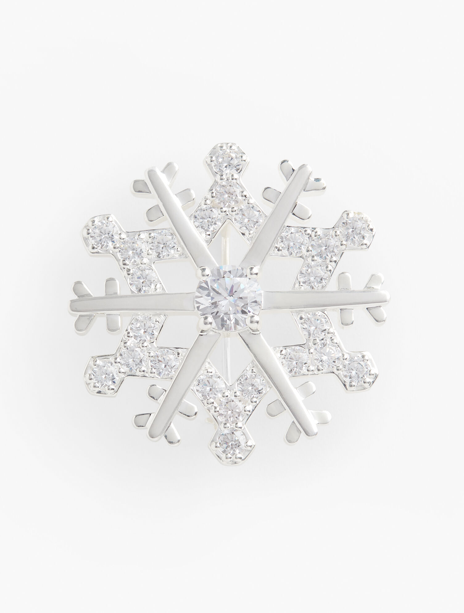 Sterling Silver Snowflake Brooch