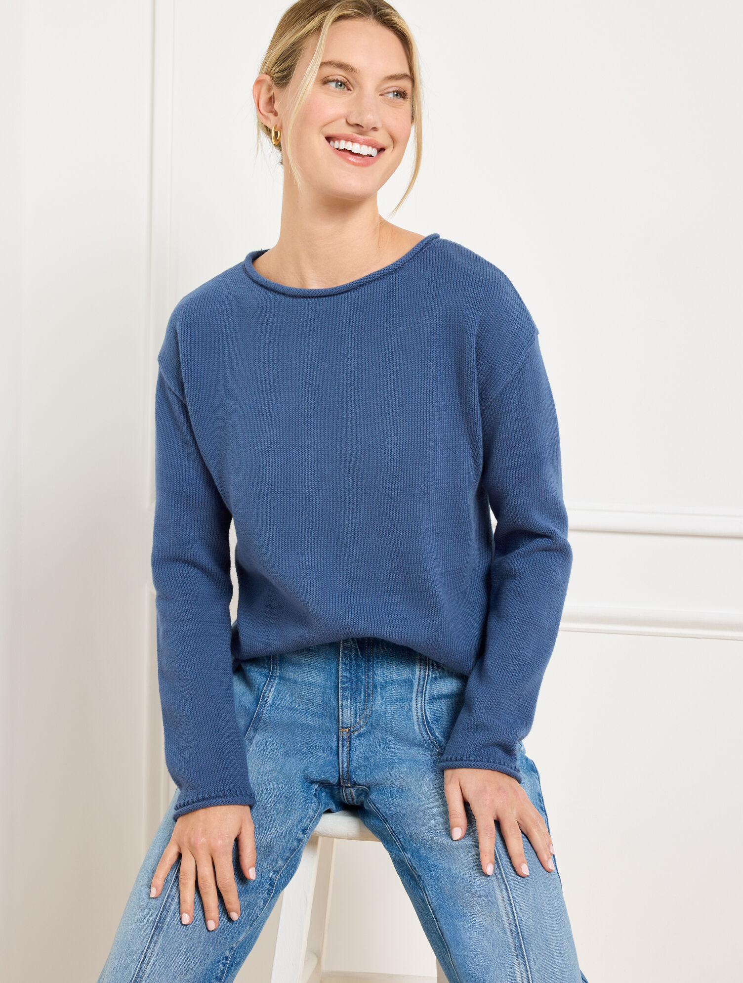 Chunky Knit Roll Neck Sweater