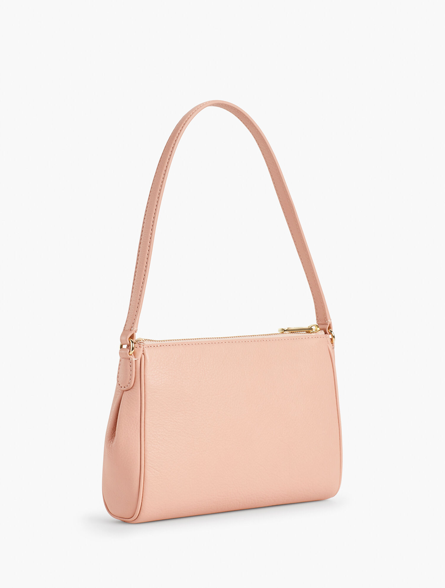 Two-Way Pebble Leather Crossbody Bag