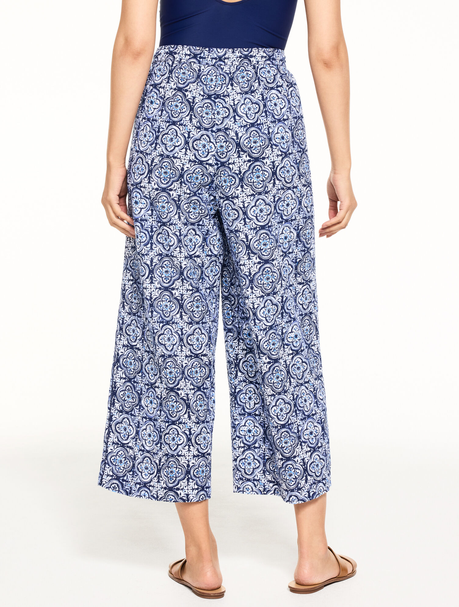 Aqua Club Gauze Pant Cover-Up - Coastal Tile