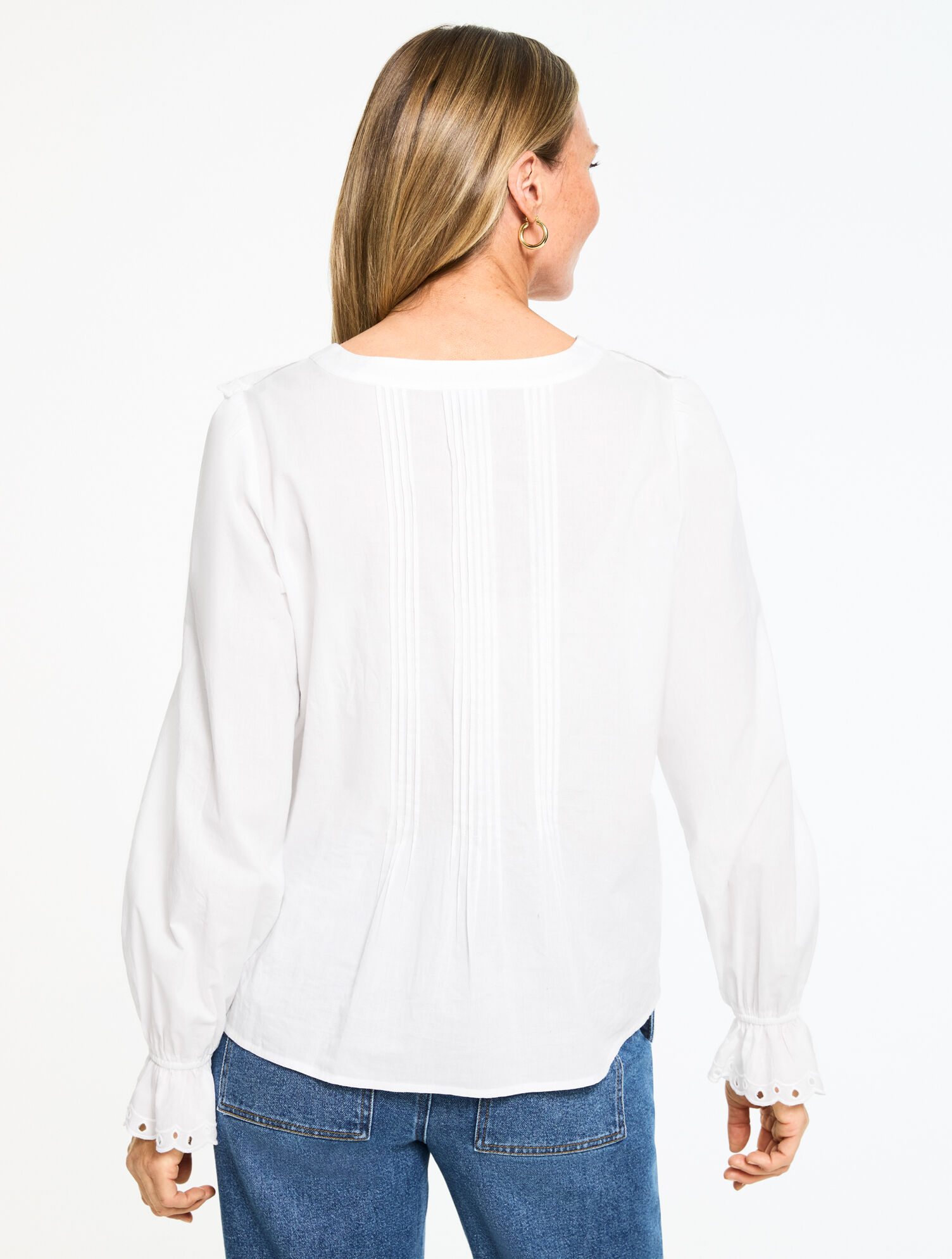 Talbots Ruffle Top Pintuck Ruffle Voile Top | Talbots