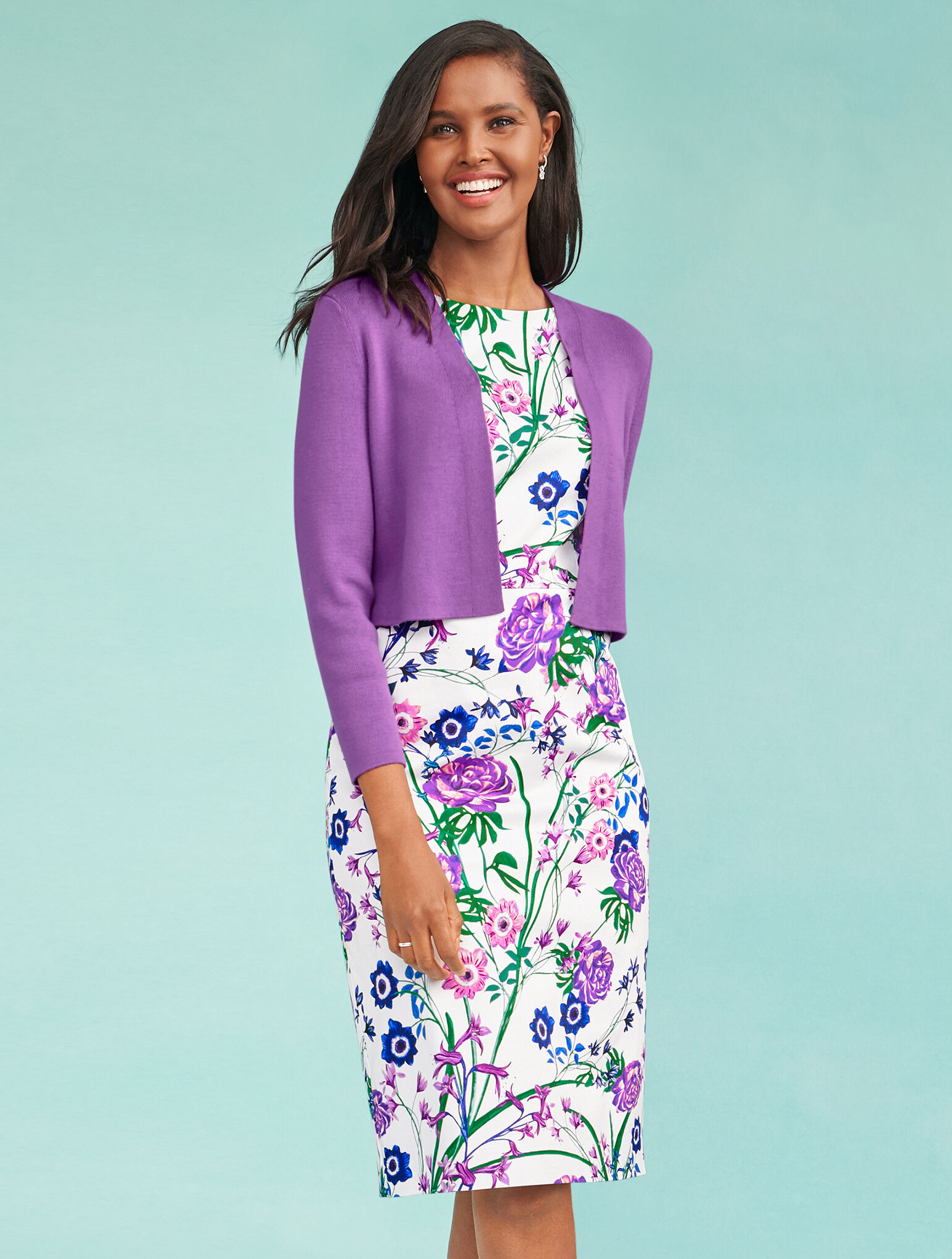 Sateen Botanical Gardens Sheath Dress