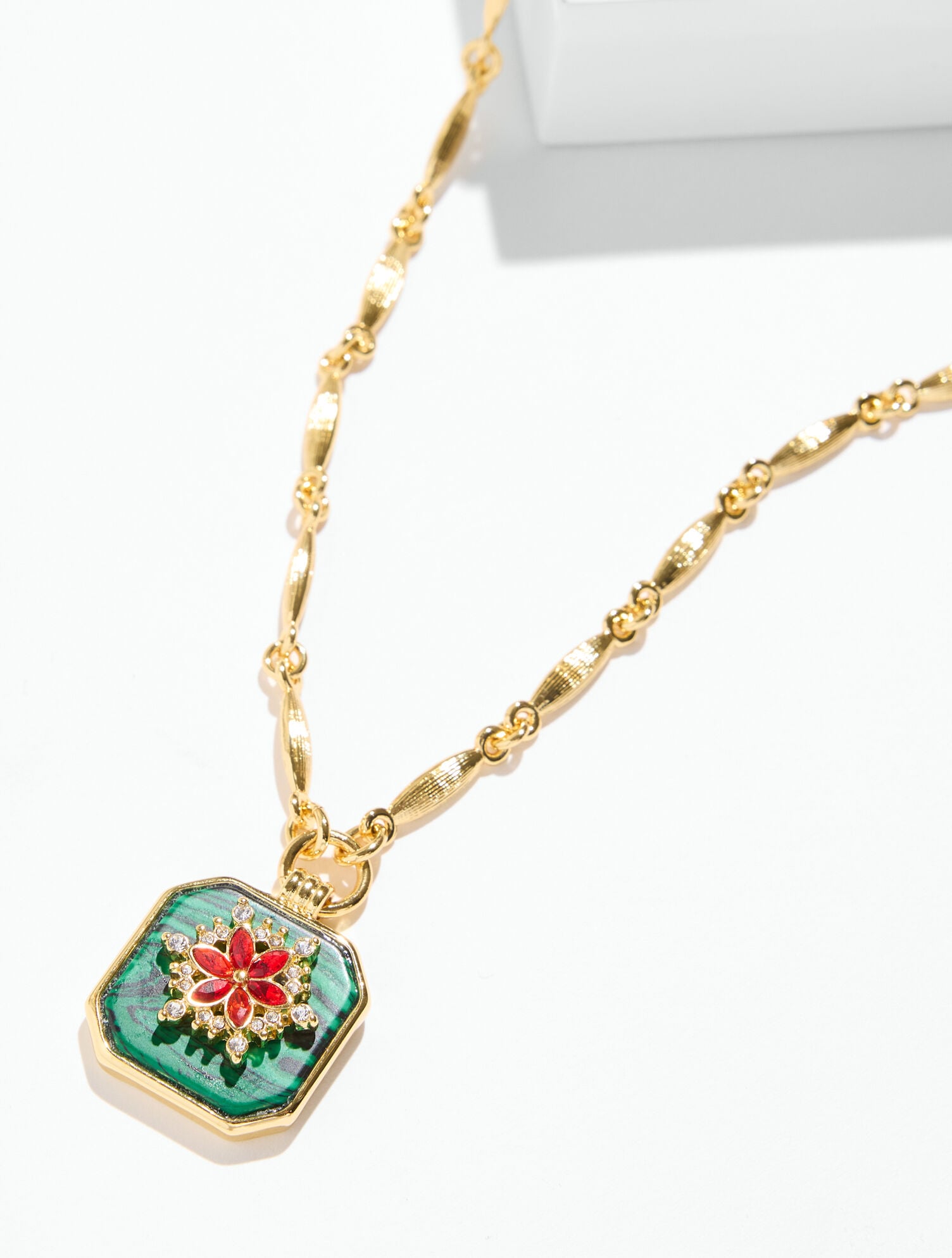 Poinsettia Pedant Necklace