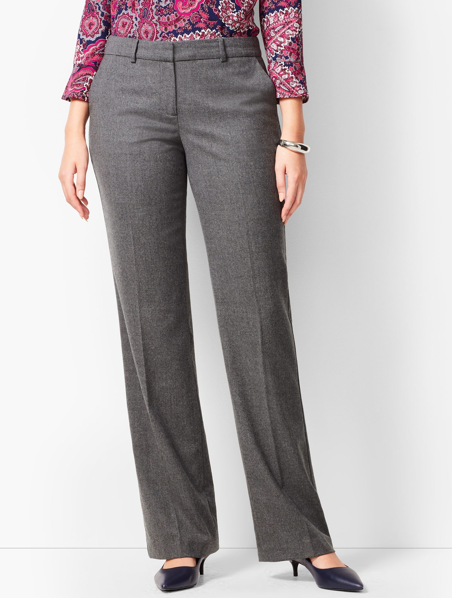 Luxe Italian Flannel Windsor Pants - Curvy Fit | Talbots