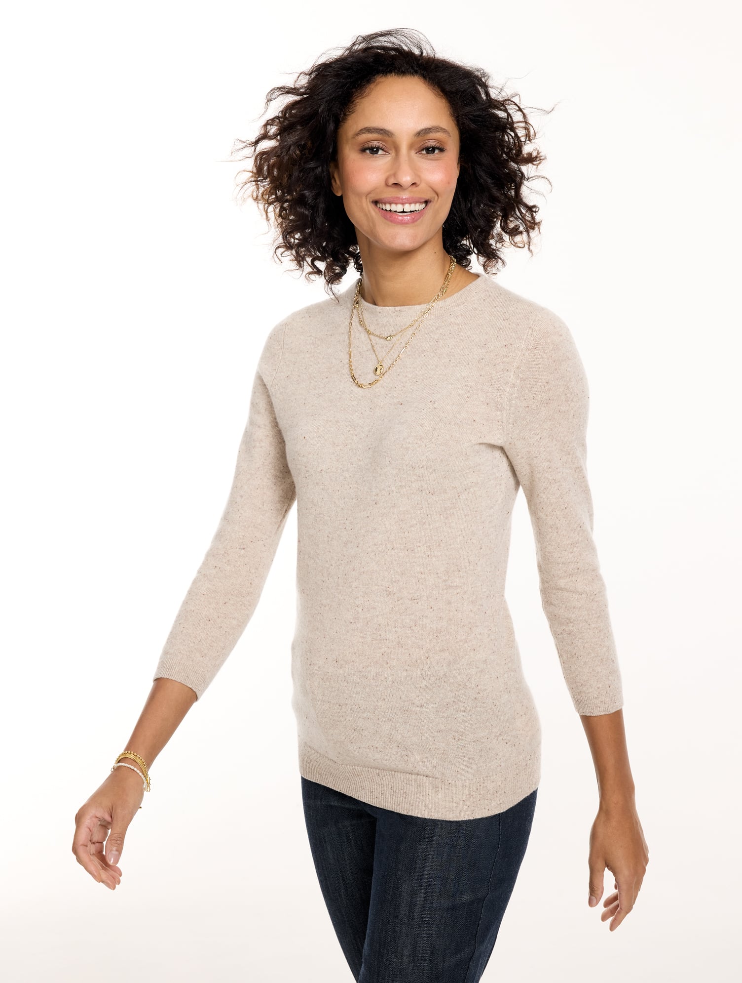 Audrey Cashmere Sweater - Heathered