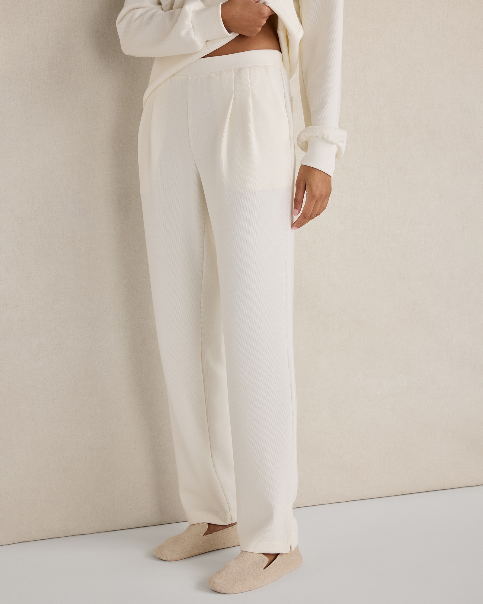 Double Knit Pleated Pants