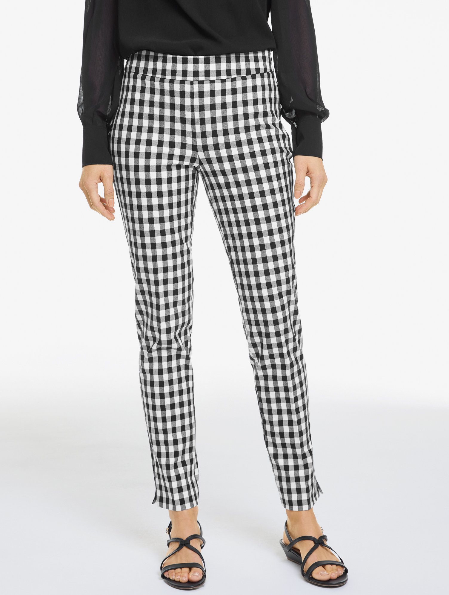 Talbots Chatham Cotton Bi-Stretch Slim Ankle Pants - Gingham