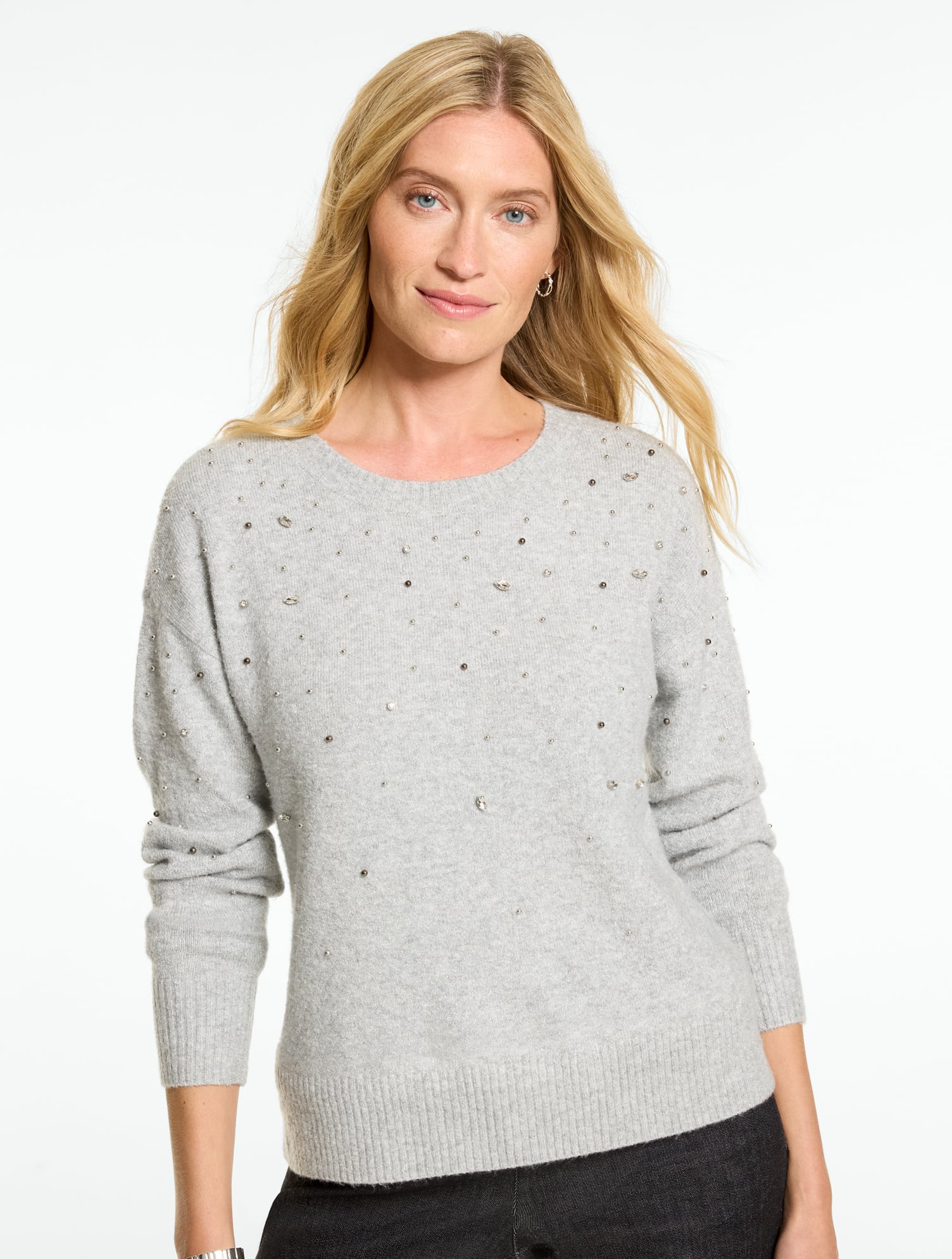 Embellished Crewneck Sweater