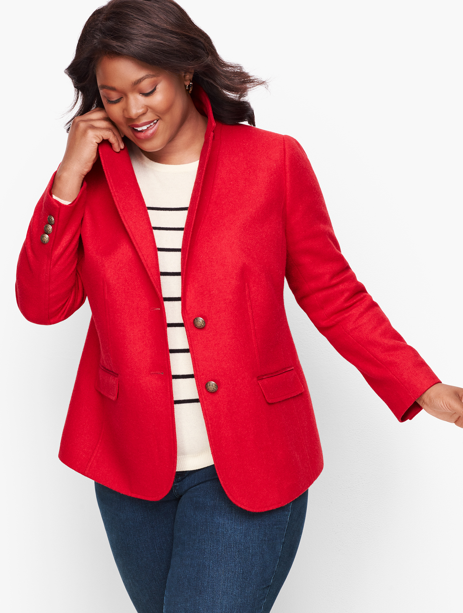 Shetland Wool Blazer - Red Pop | Talbots