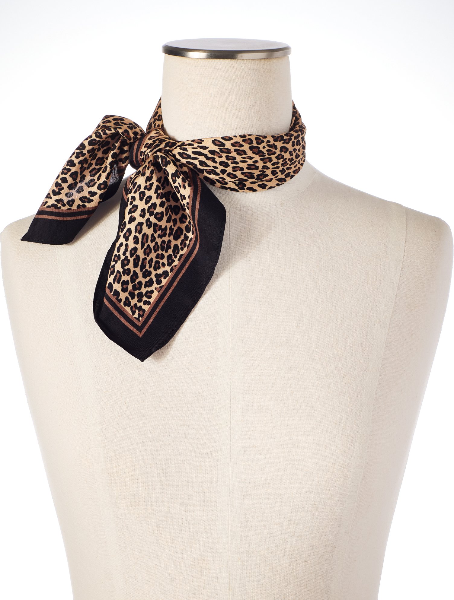 Tricolor Cheetah Square Scarf