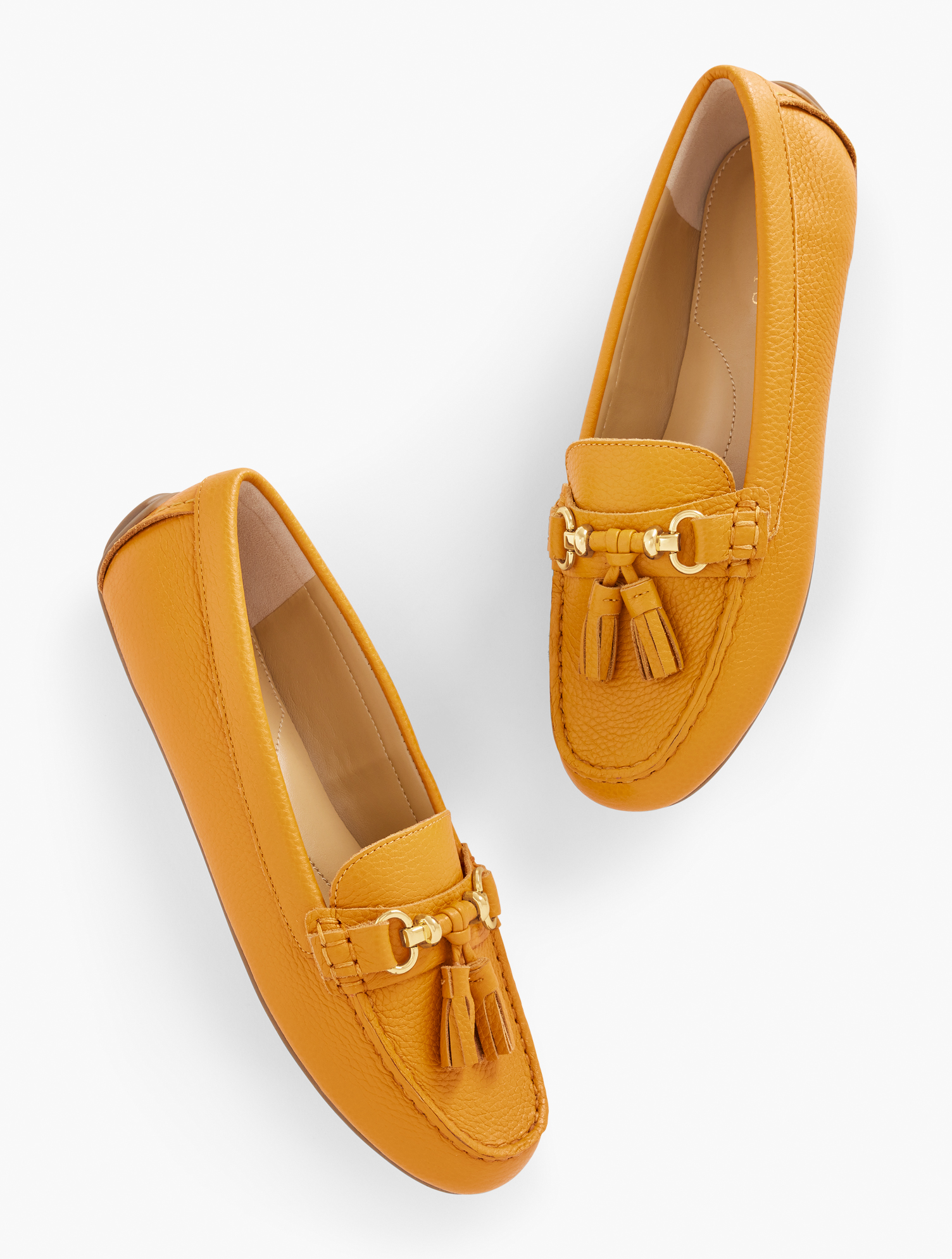 Talbots Everson Tassel Driving Moccasins Shoes - Leather - Golden Maize - 11m