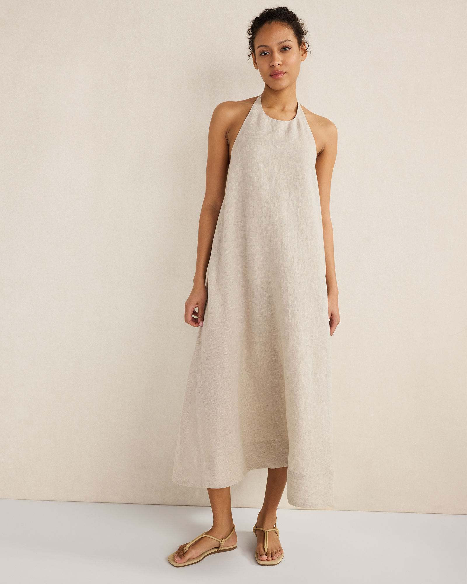 gray jersey knit dress Light Smoke Heather Wool Jersey Knit Crew Neck Short Sleeve A-Line Dress