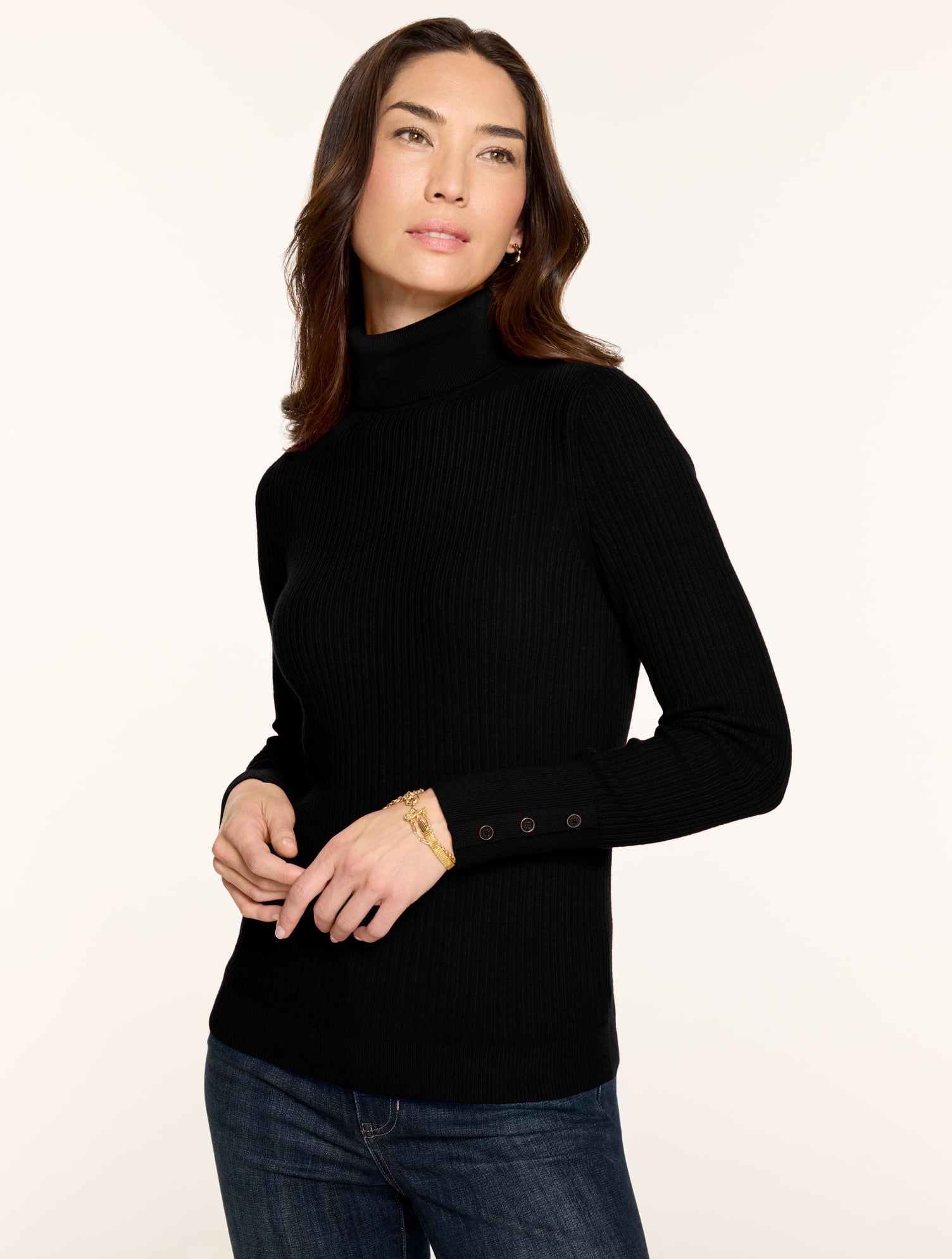 Ribbed Turtleneck Pullover