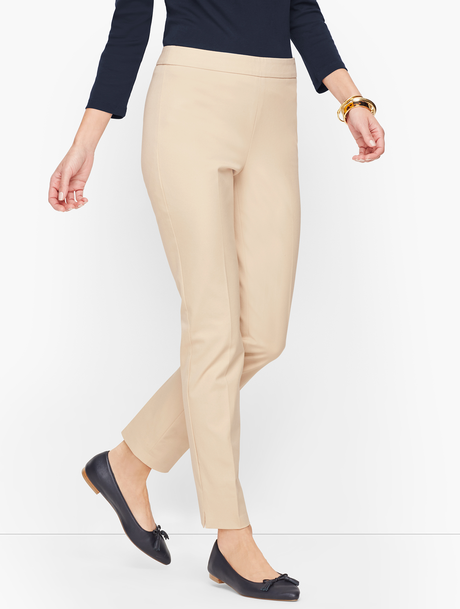 Talbots Petite -  Chatham Ankle Pants - Solid - Jute - 10
