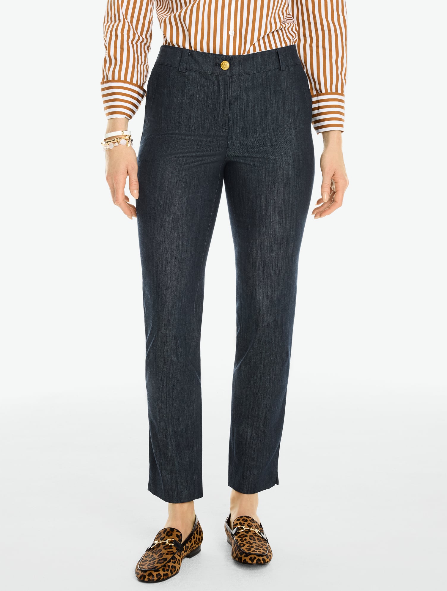 Talbots Hampshire Straight Ankle Pants - Refined Denim