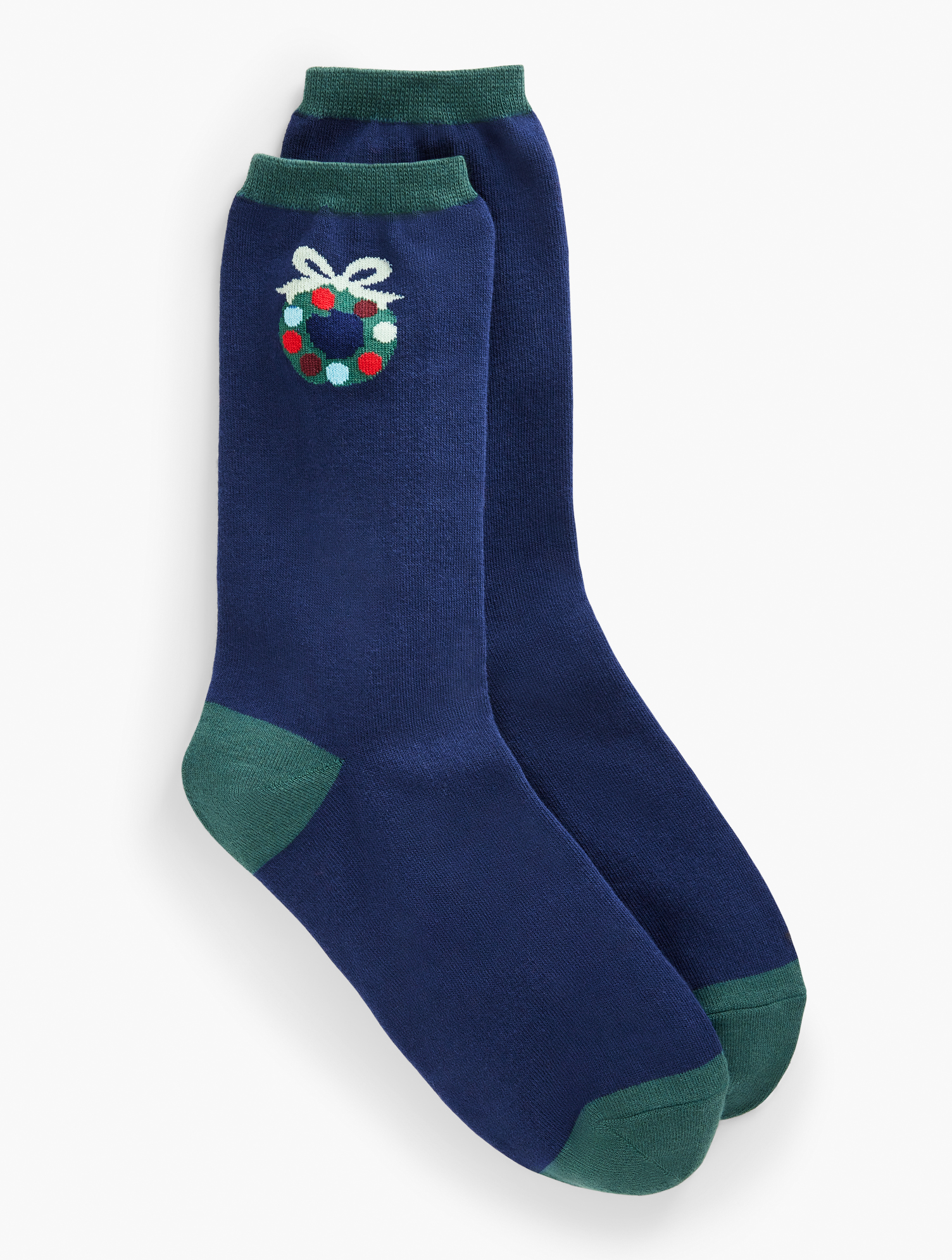 Talbots Wreath Trouser Socks - Ink - 001