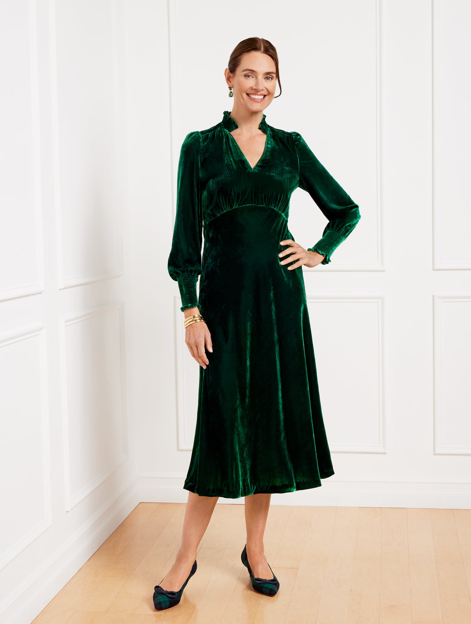 green low cut dress Lyra Maxi Dress