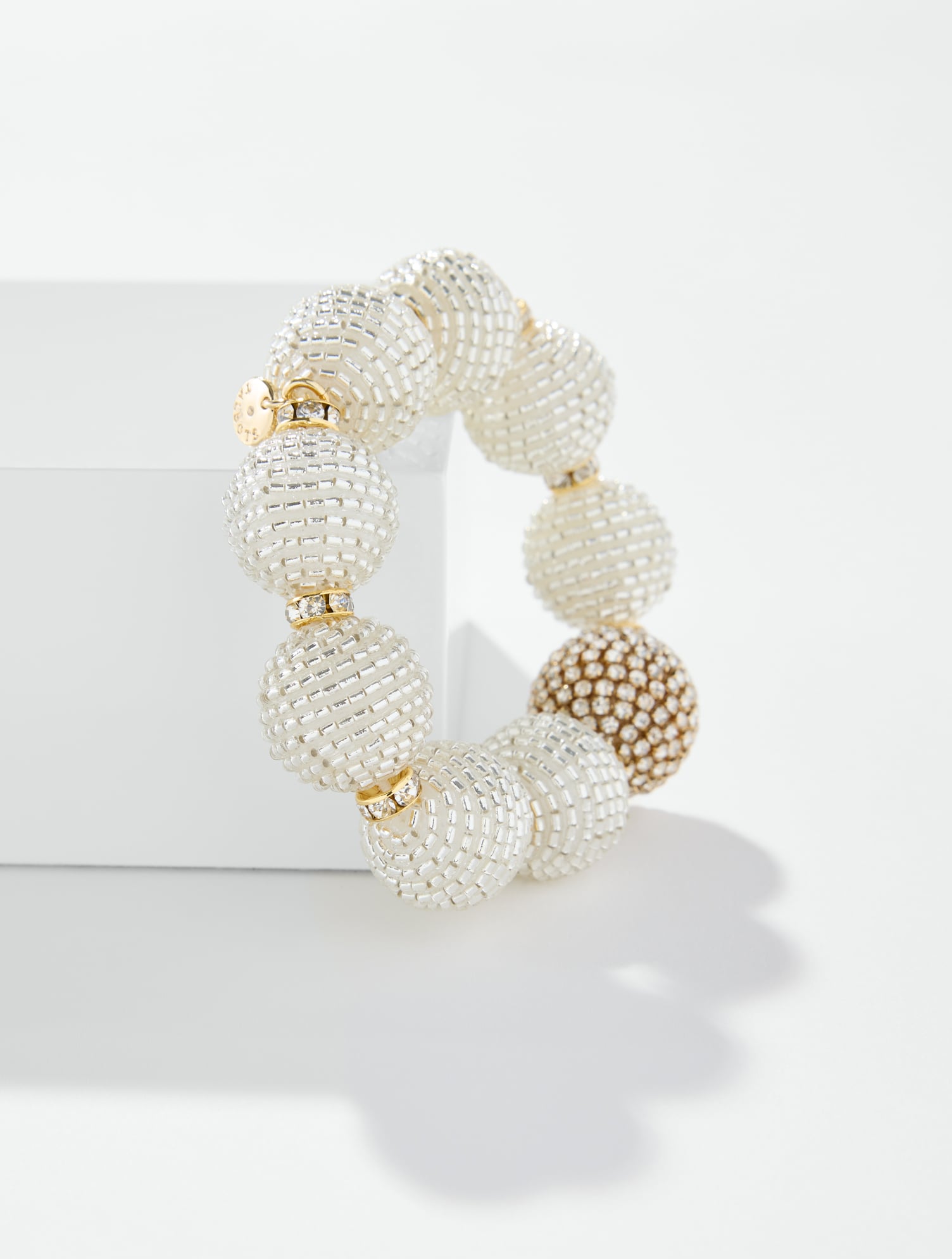 Crystal Beaded Bauble Stretch Bracelet