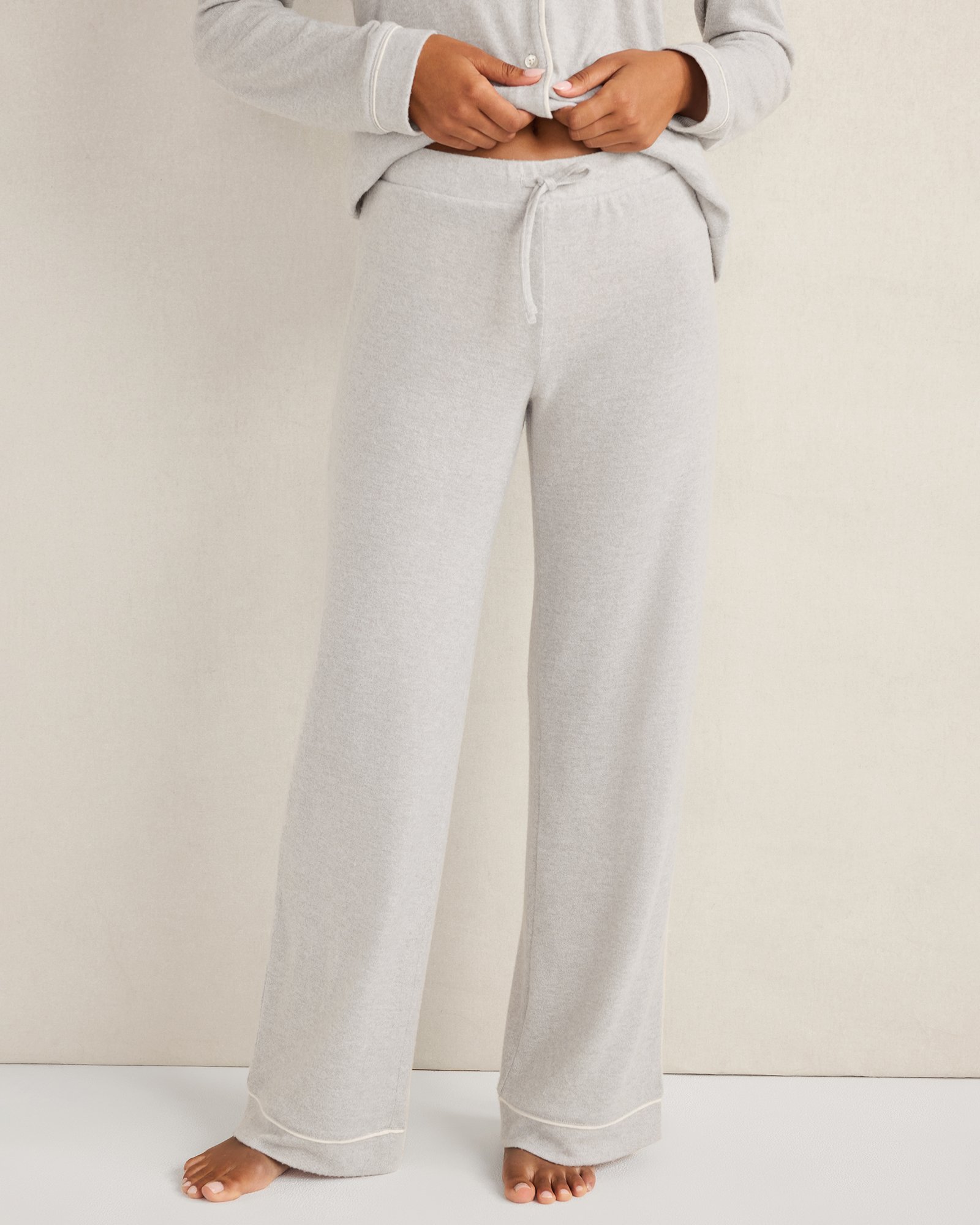Marled Knit Pajama Pants