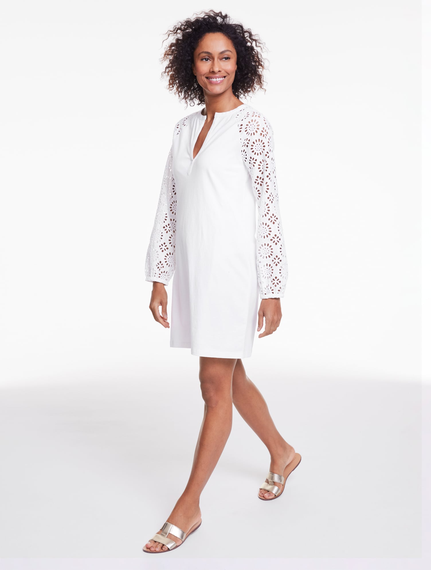 Eyelet Lace Shell Cover-Up Dress | Talbots