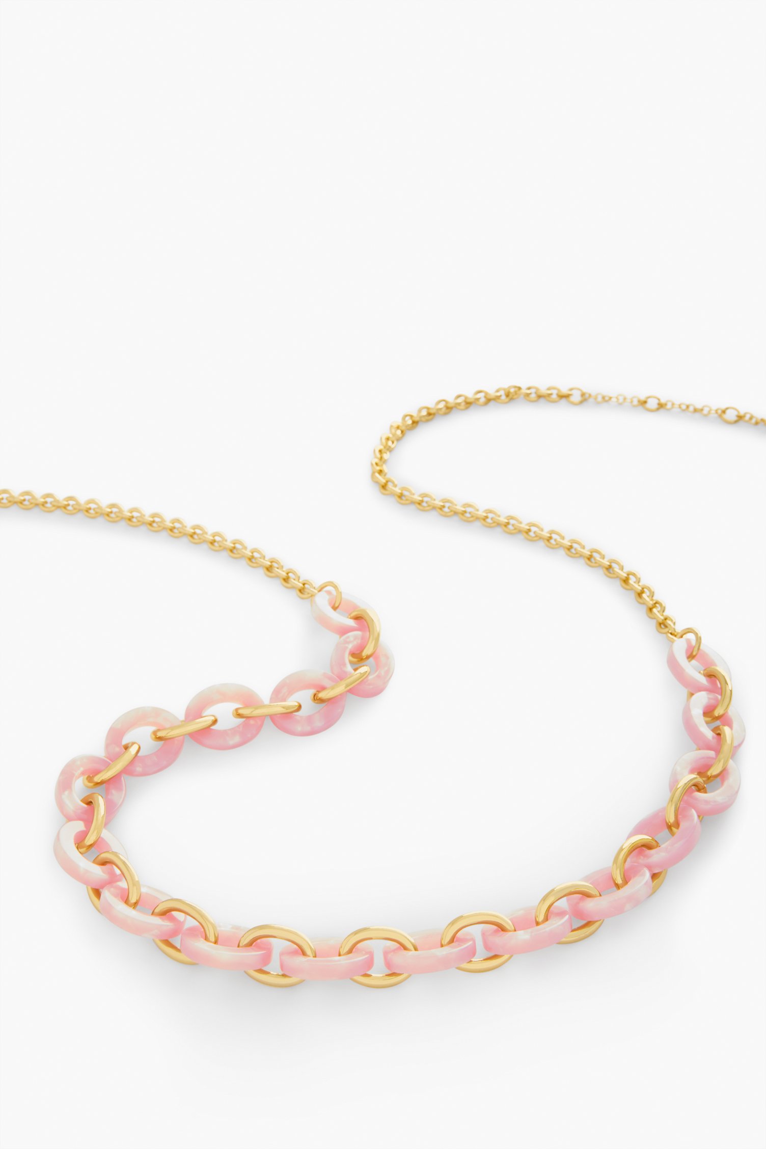 Talbots Two-tone Links Necklace - Classic Pink/gold - 001  In Classic Pink,gold