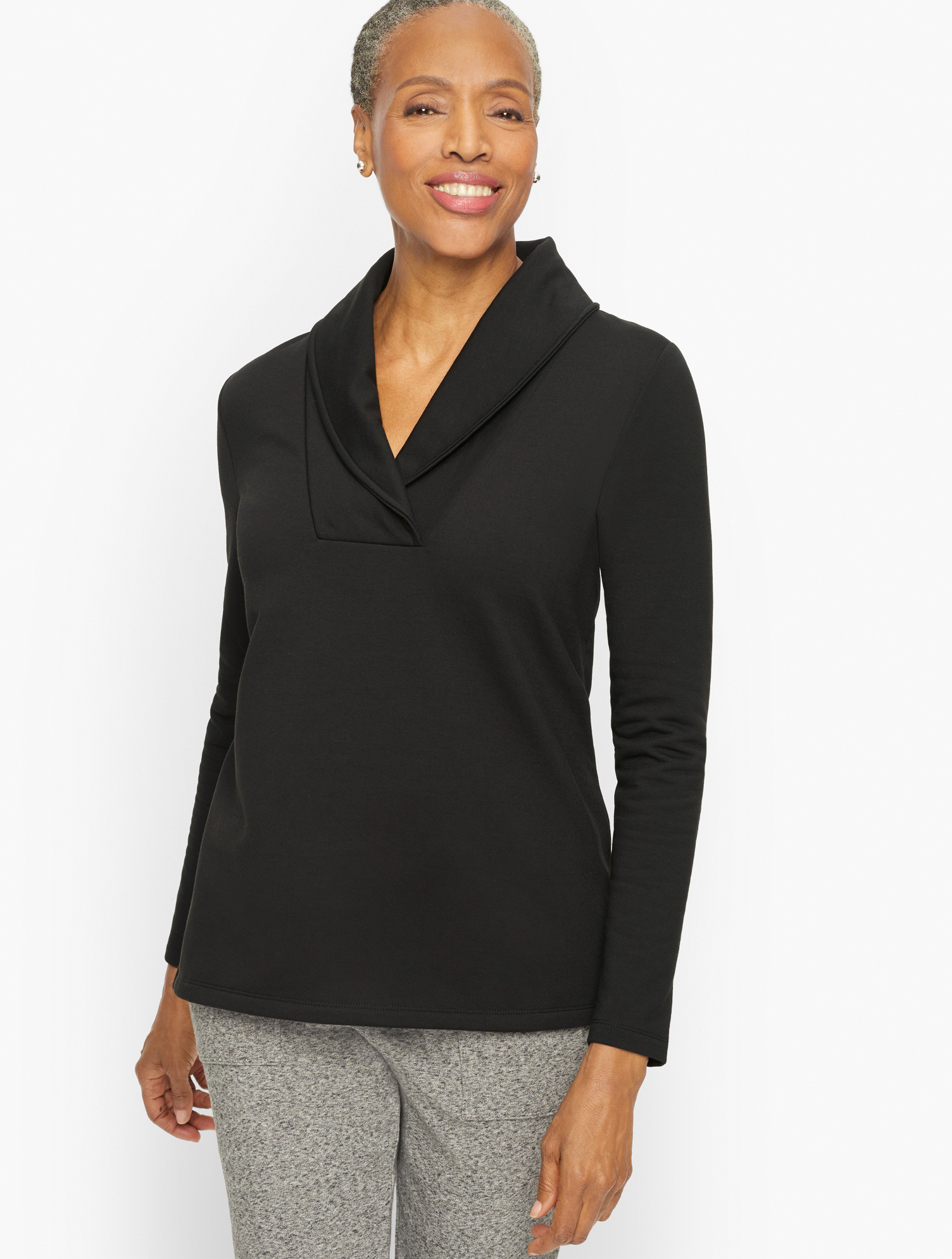 talbots microfleece funnel neck