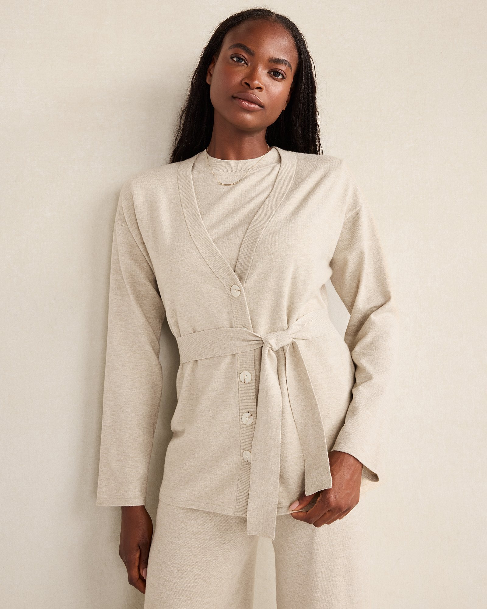 Relaxed Jersey Cardigan