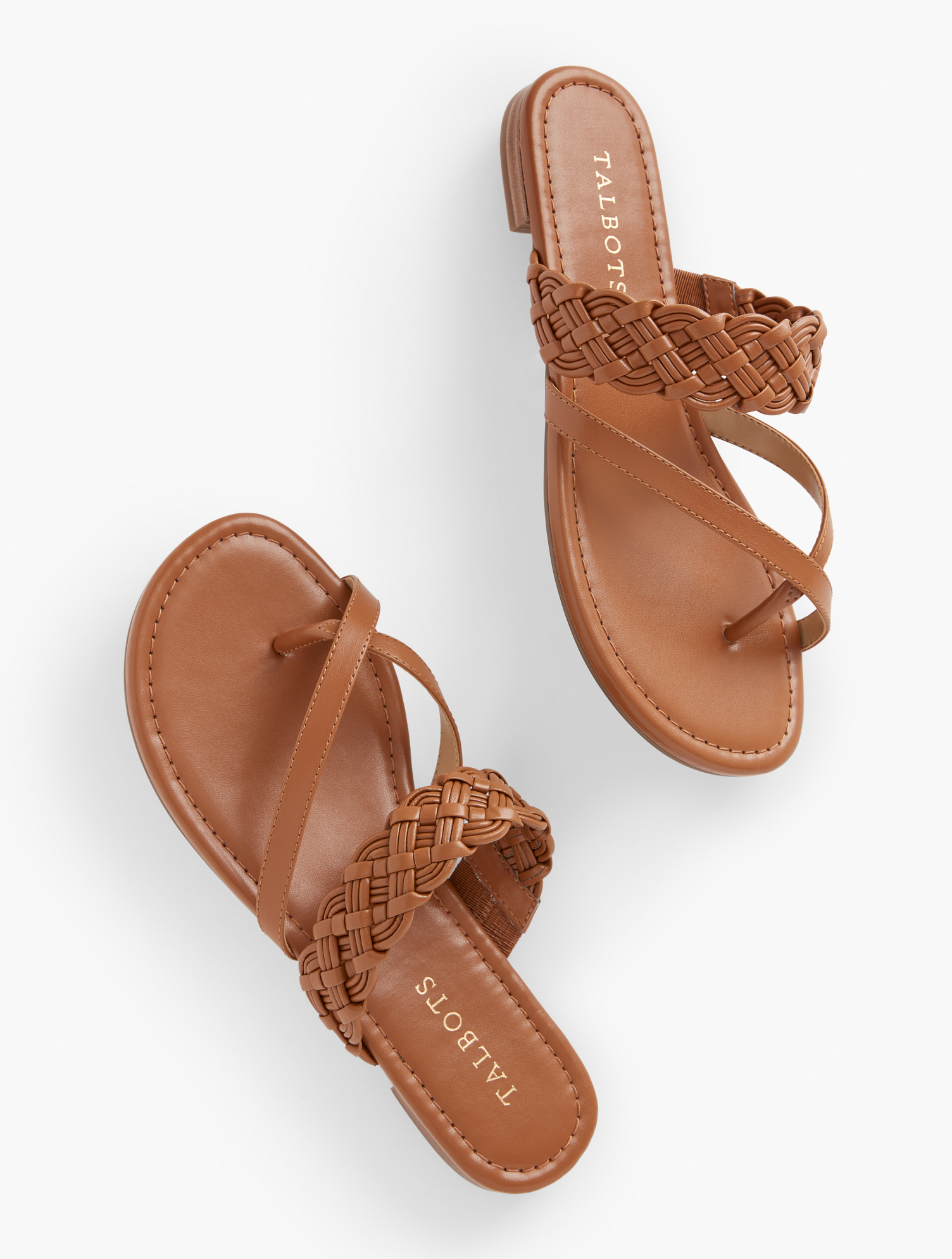 Talbots Gia Braided Sandals - Havana Tan - 5m