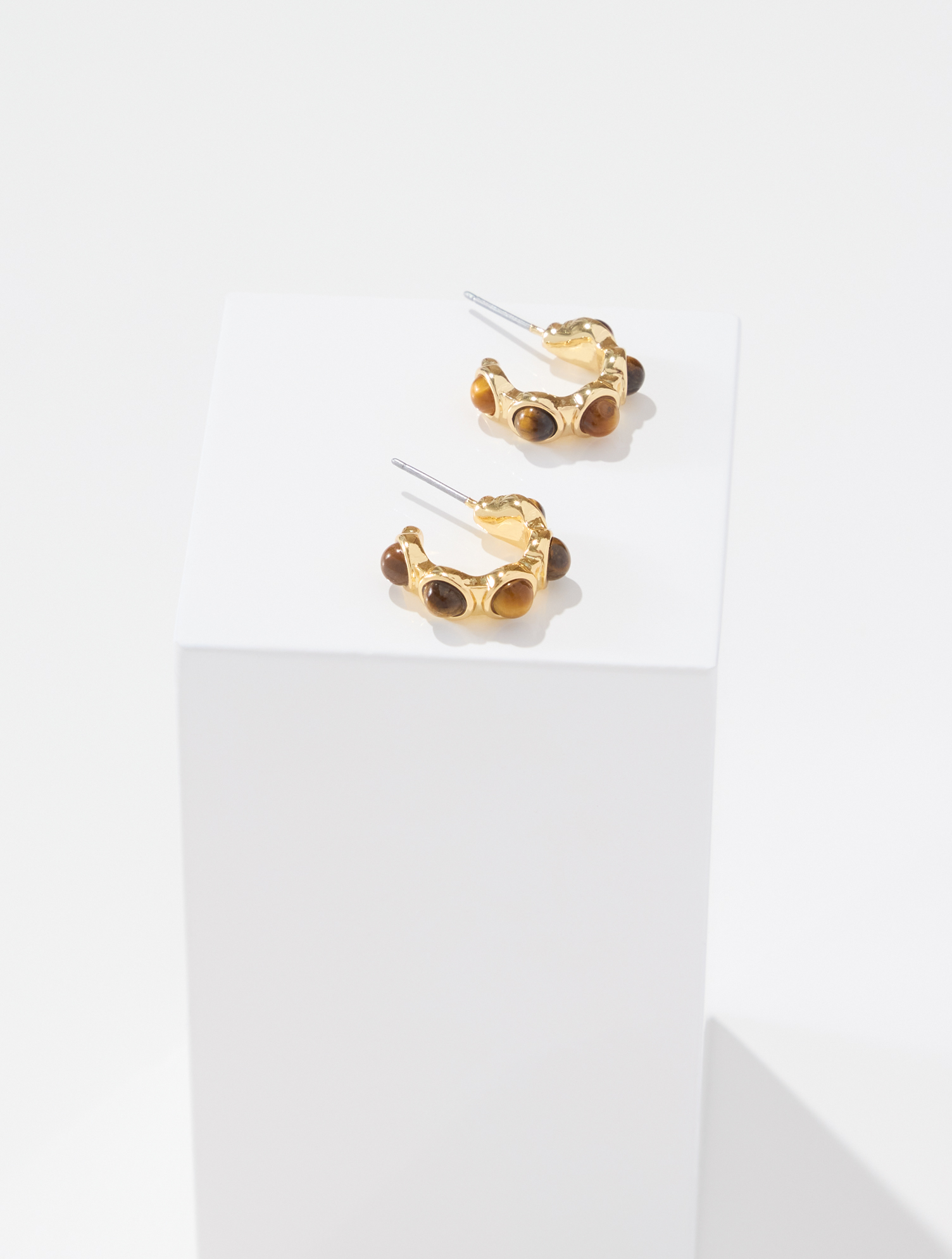 Semiprecious Hoop Earrings - thumbnail 6