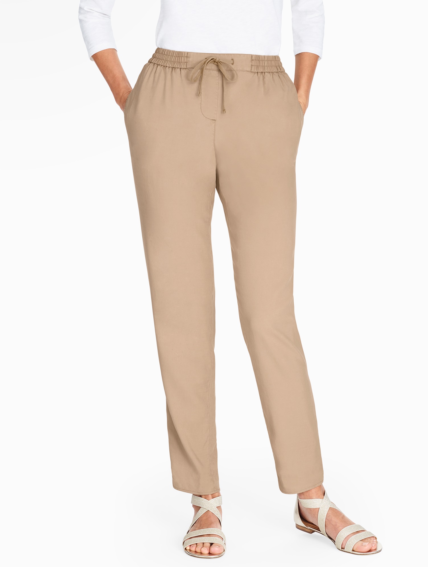 The Easy Drawstring Slim-Leg Pant | Talbots