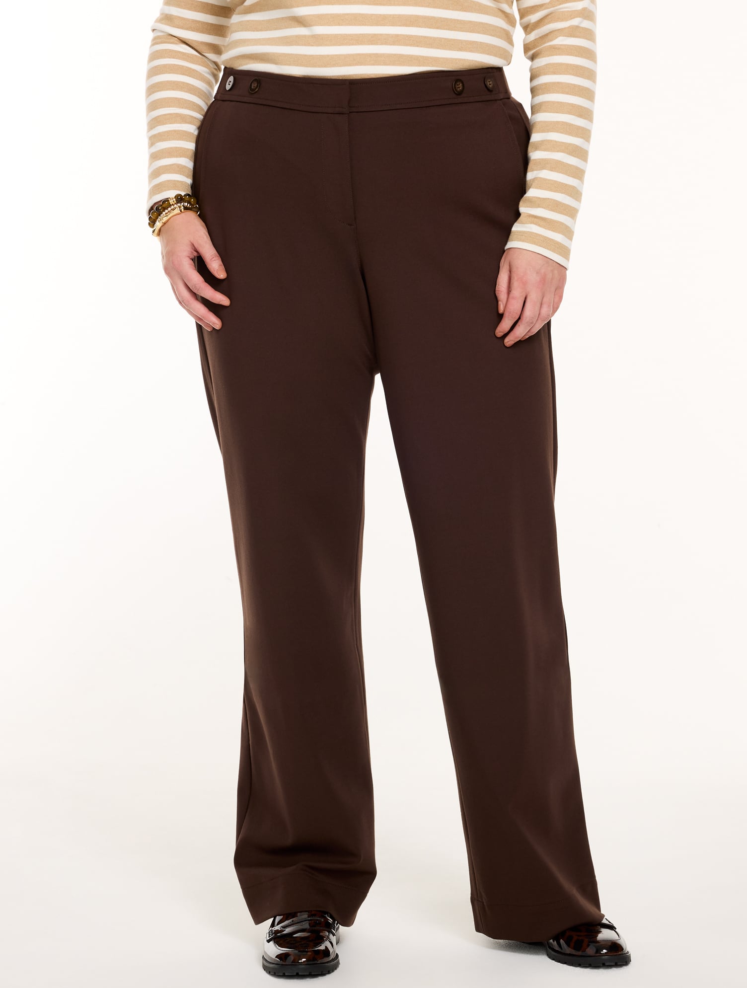 Polished Ponte Wide Leg Pants - thumbnail 9
