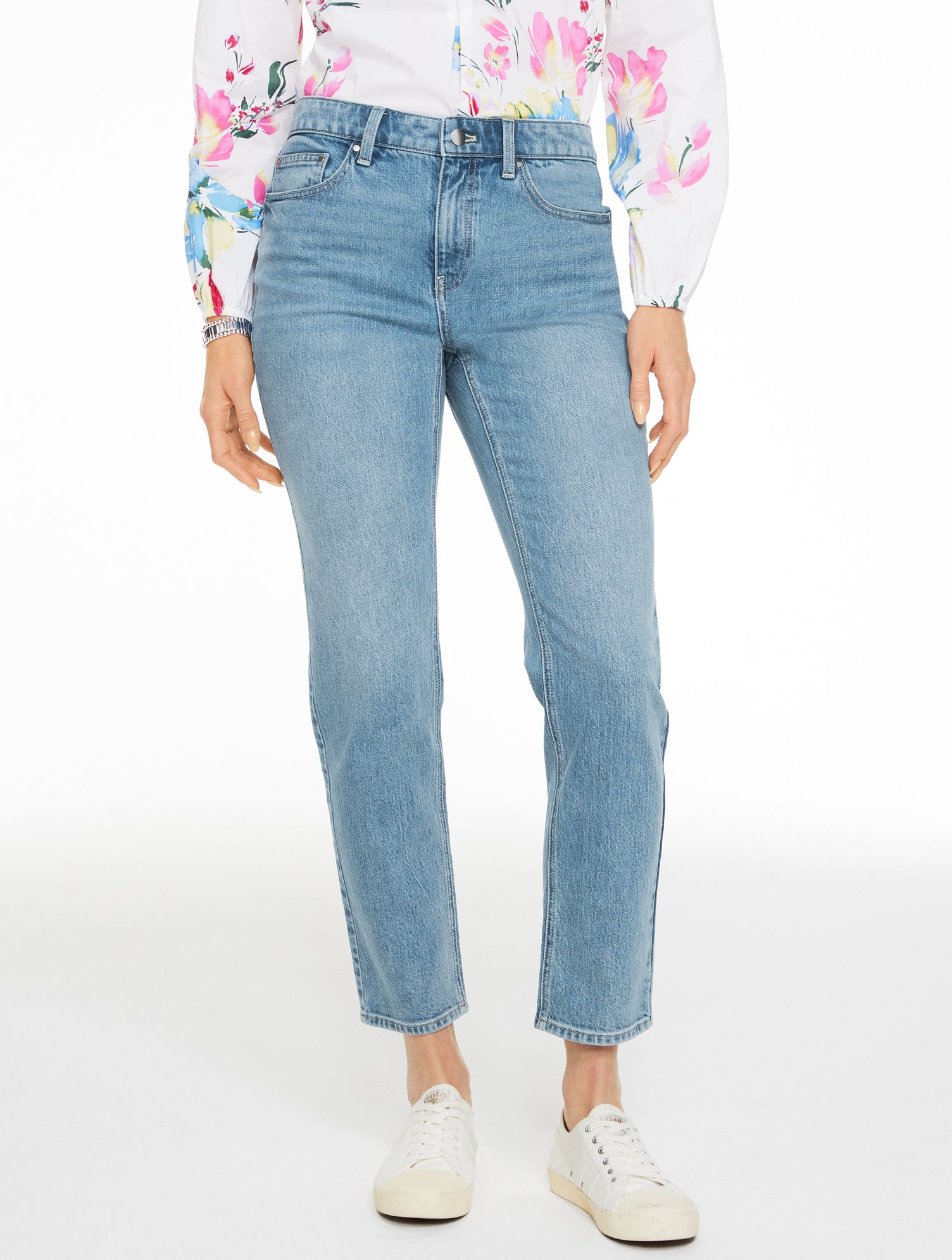 Slim Straight Ankle Jeans - Boulevard Wash