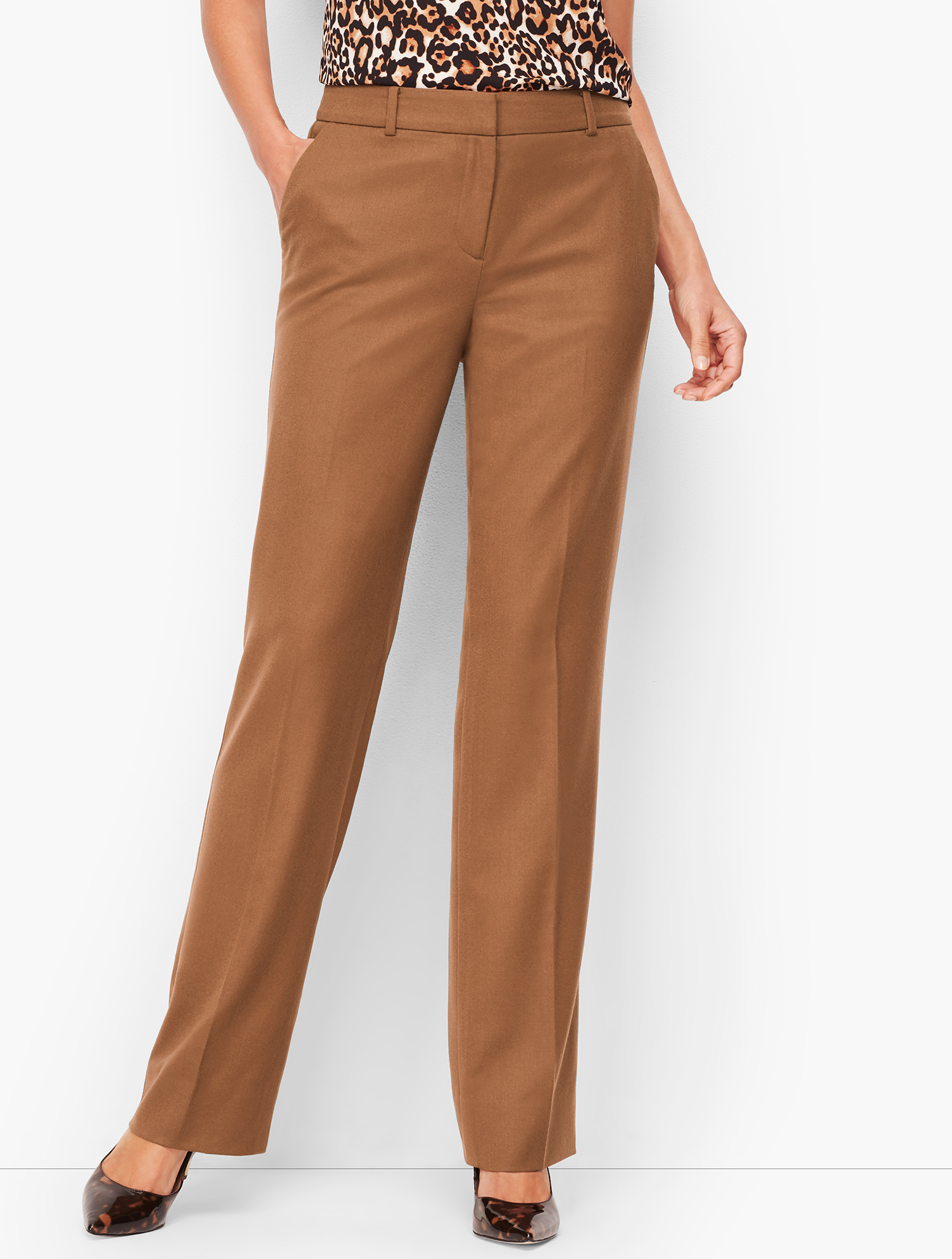 Luxe Flannel Windsor Pants | Talbots display picture 1