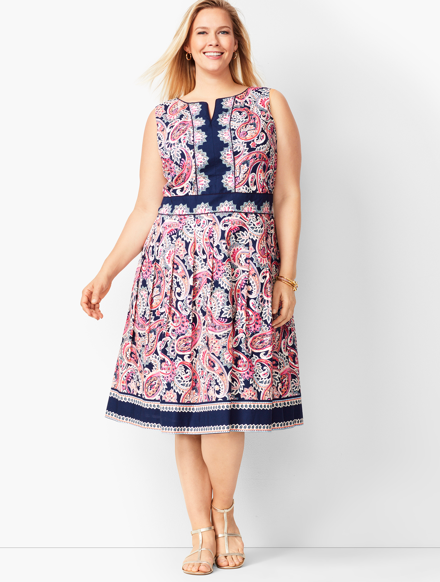 talbots paisley fit and flare dress FARES Shirred Waist Maxi Dress – Summer Blooms main image 0