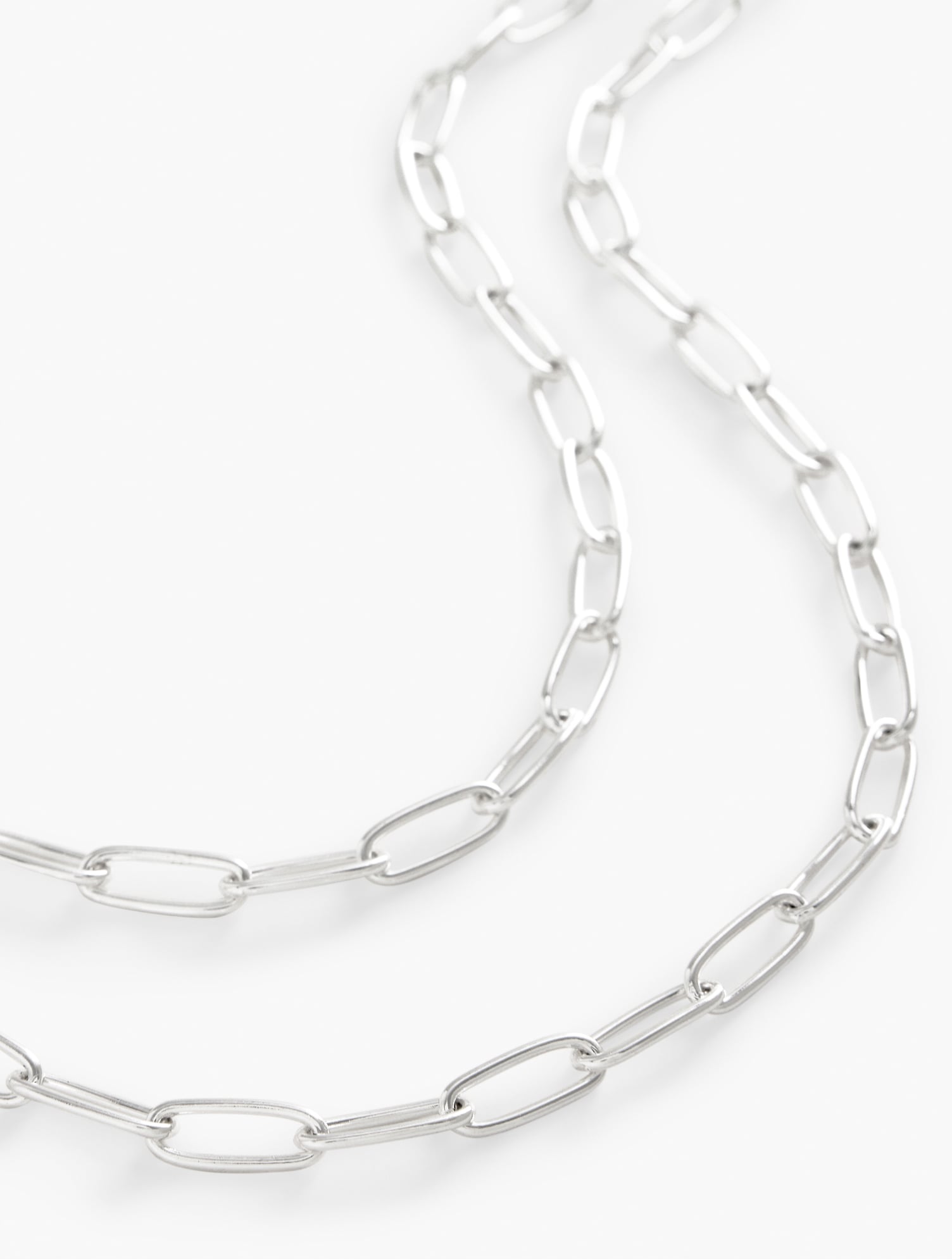 Layered Paperclip Link Necklace