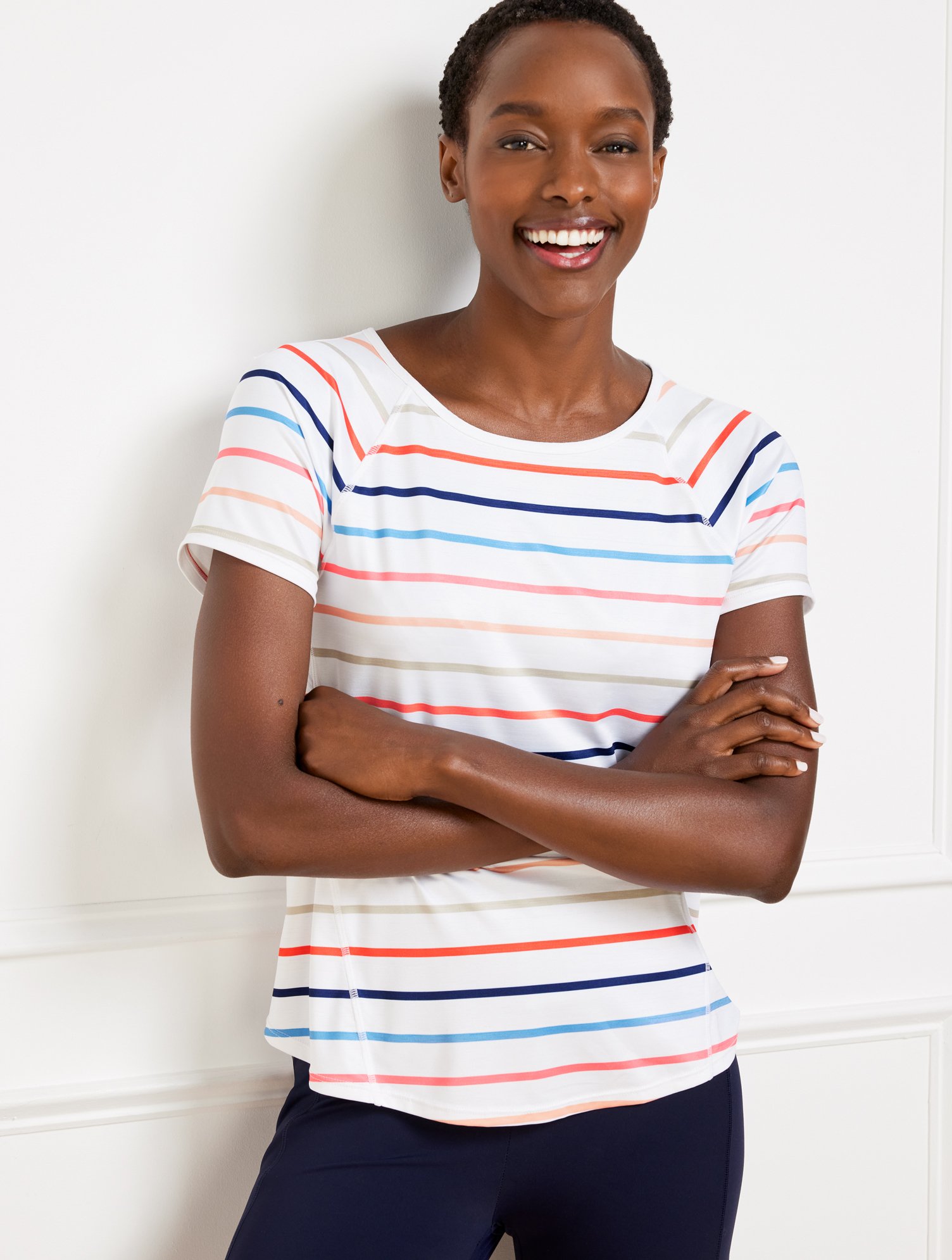 トップス manof STRIPE SHORT TOPS トップス manof STRIPE SHORT